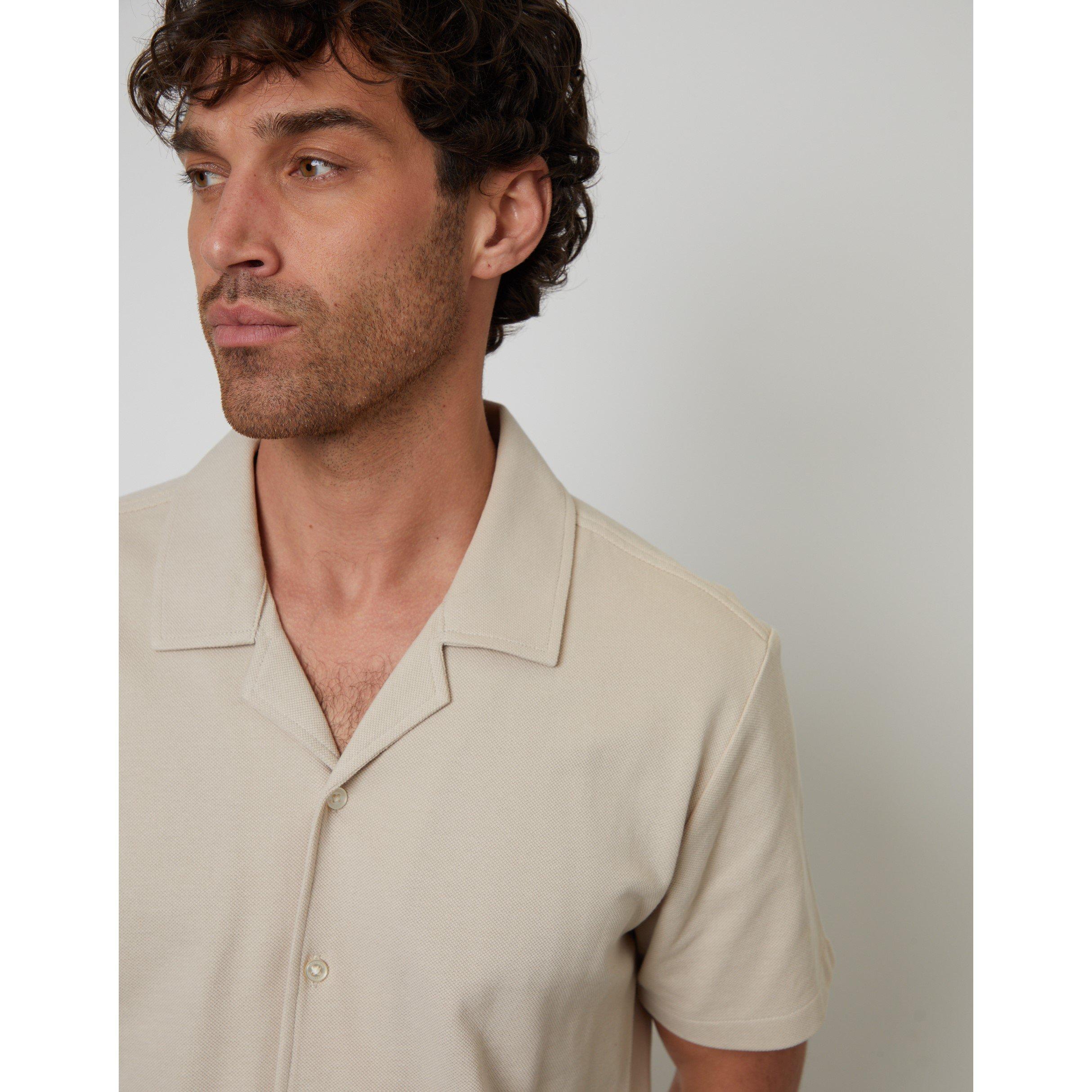  Stone - Threadbare - Men's Kaylian Short-Sleeve Plain Shirt - 4