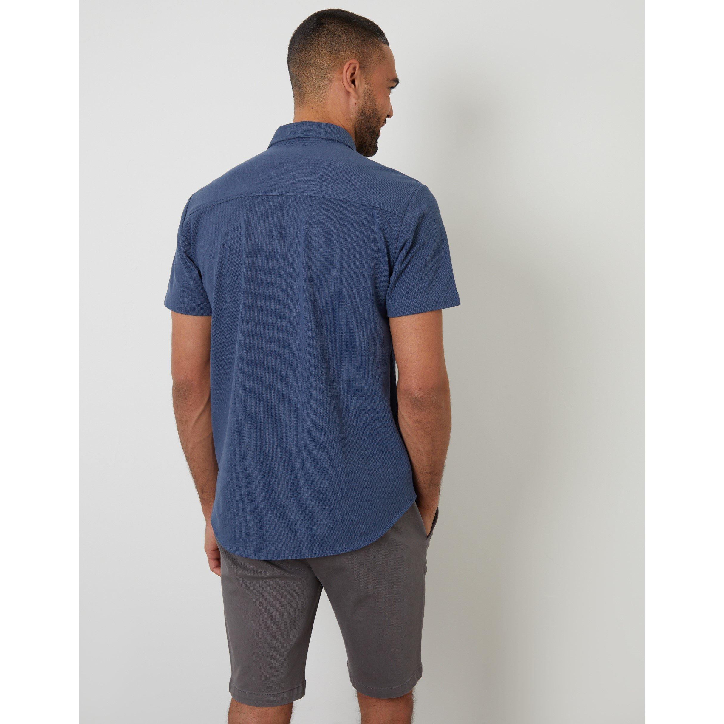  Denim - Threadbare - Men's Majestic Short-Sleeve Plain Shirt - 3