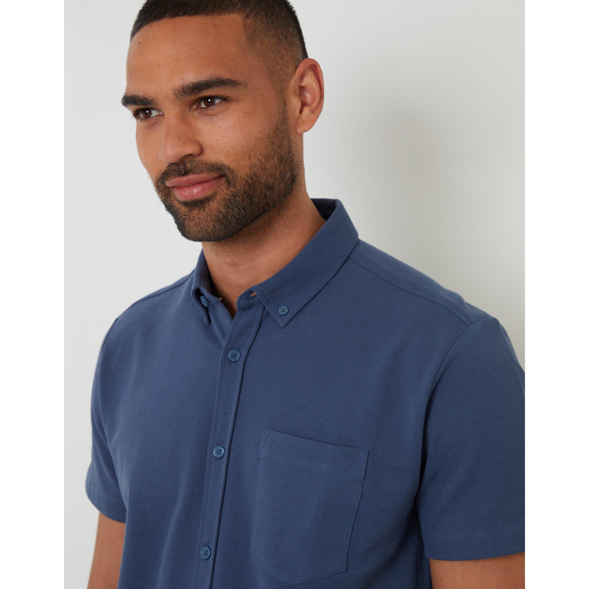  Denim - Threadbare - Men's Majestic Short-Sleeve Plain Shirt - 4