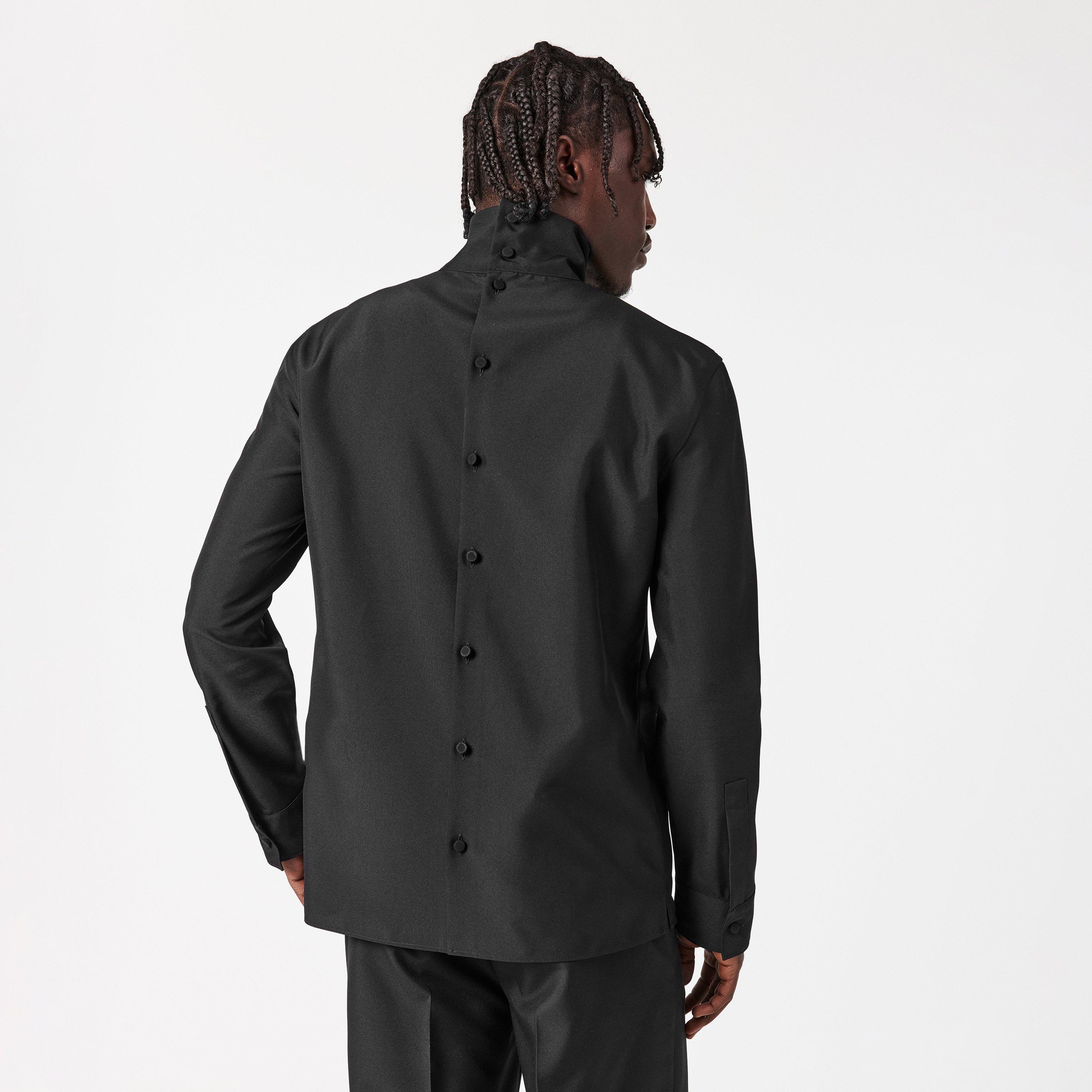 Black - Gucci - Men's Short-Sleeve Plain Shirt - 4