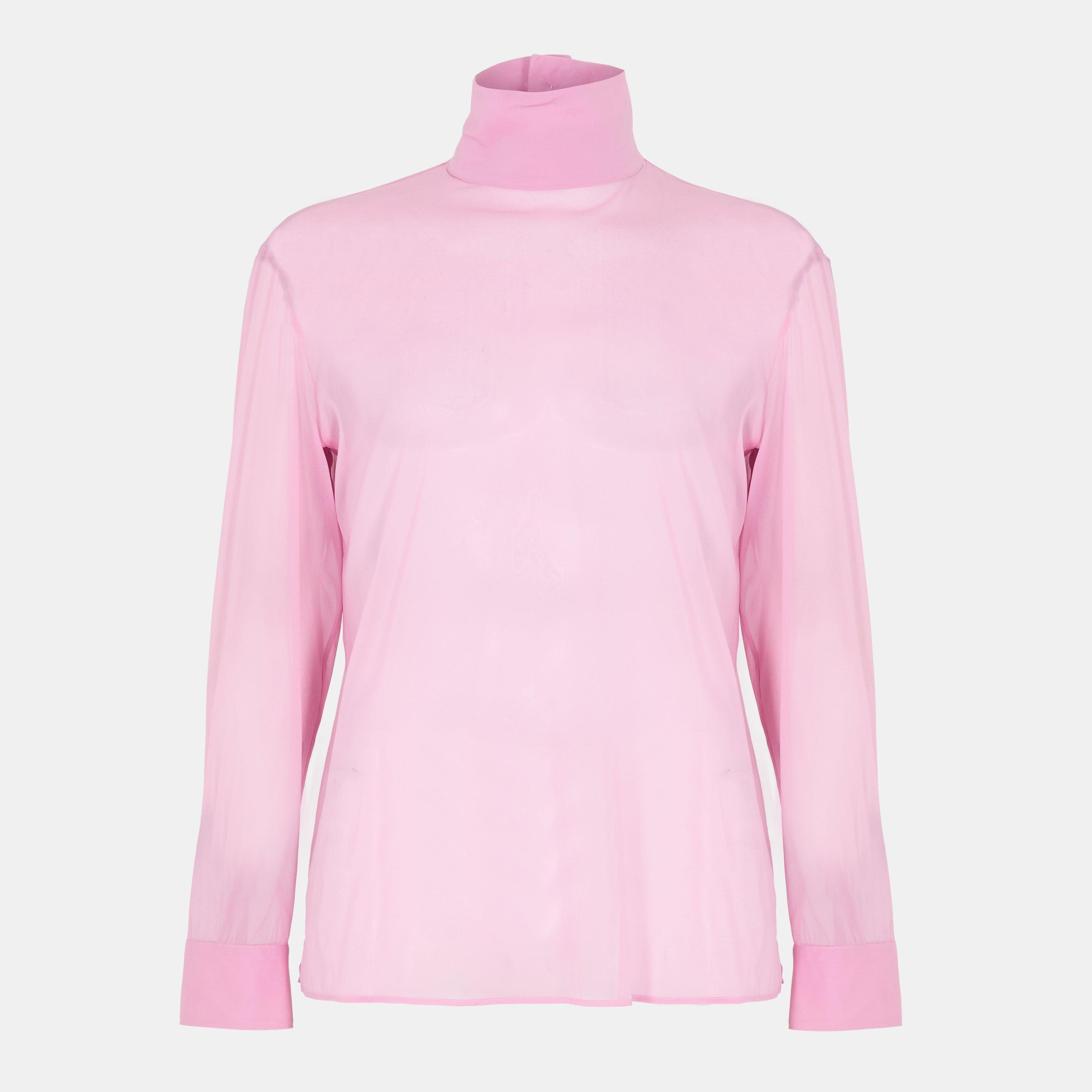 Gucci Men's Short Sleeve Plain Shirt - Pink - M