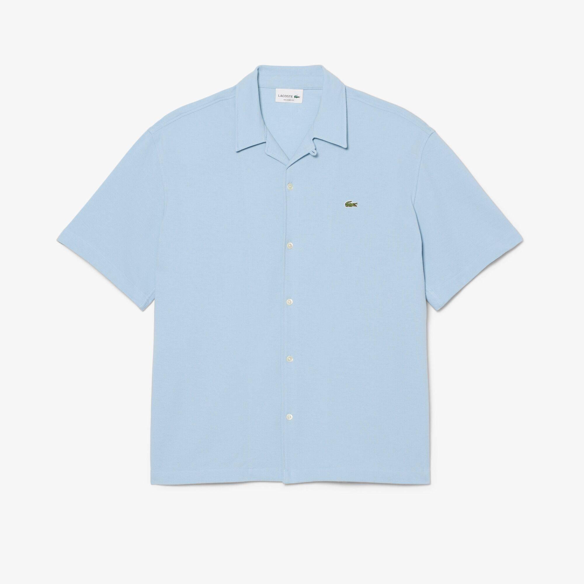 Blue HBA - Lacoste - Men's Short Sleeve Plain Shirt - 1