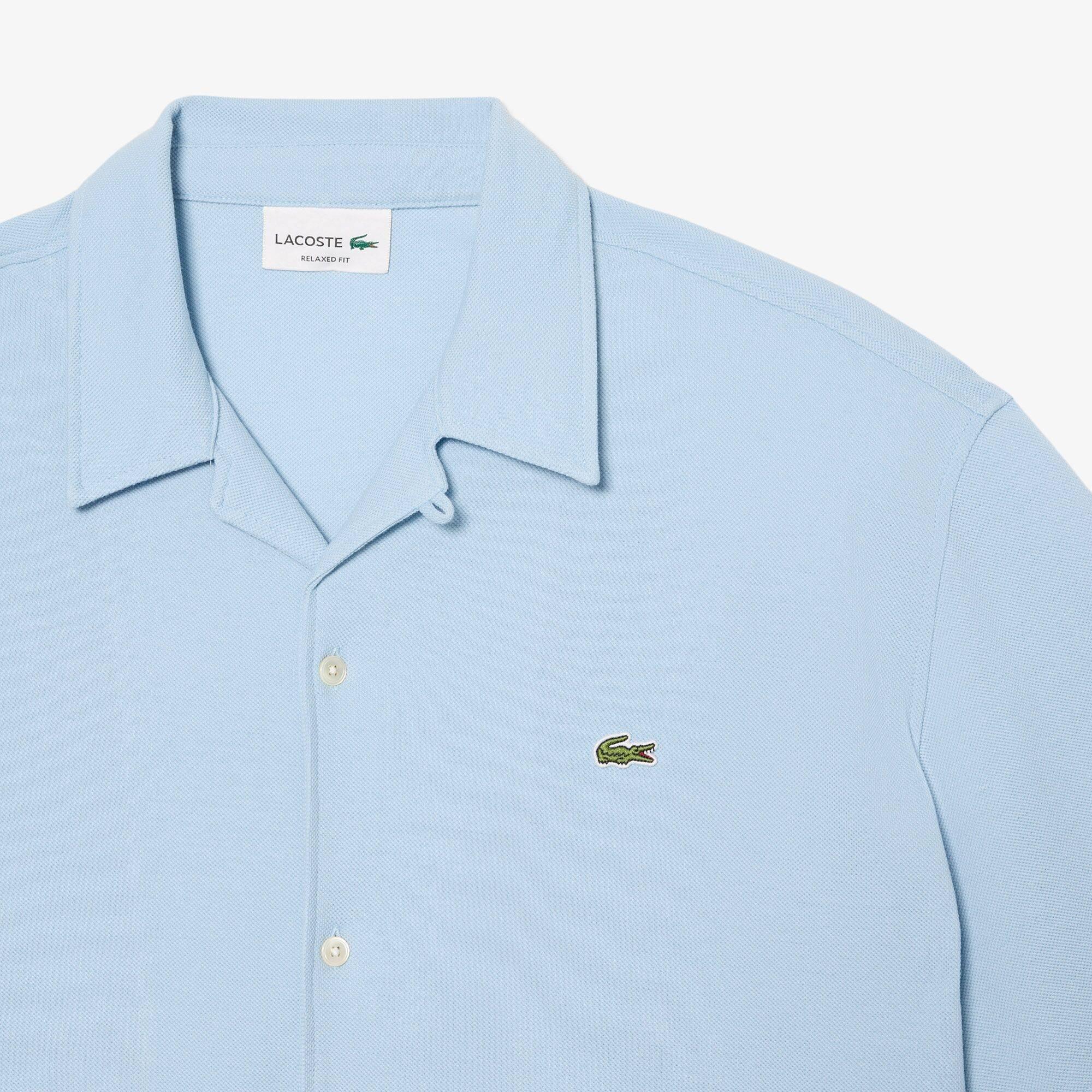 Blue HBA - Lacoste - Men's Short Sleeve Plain Shirt - 4