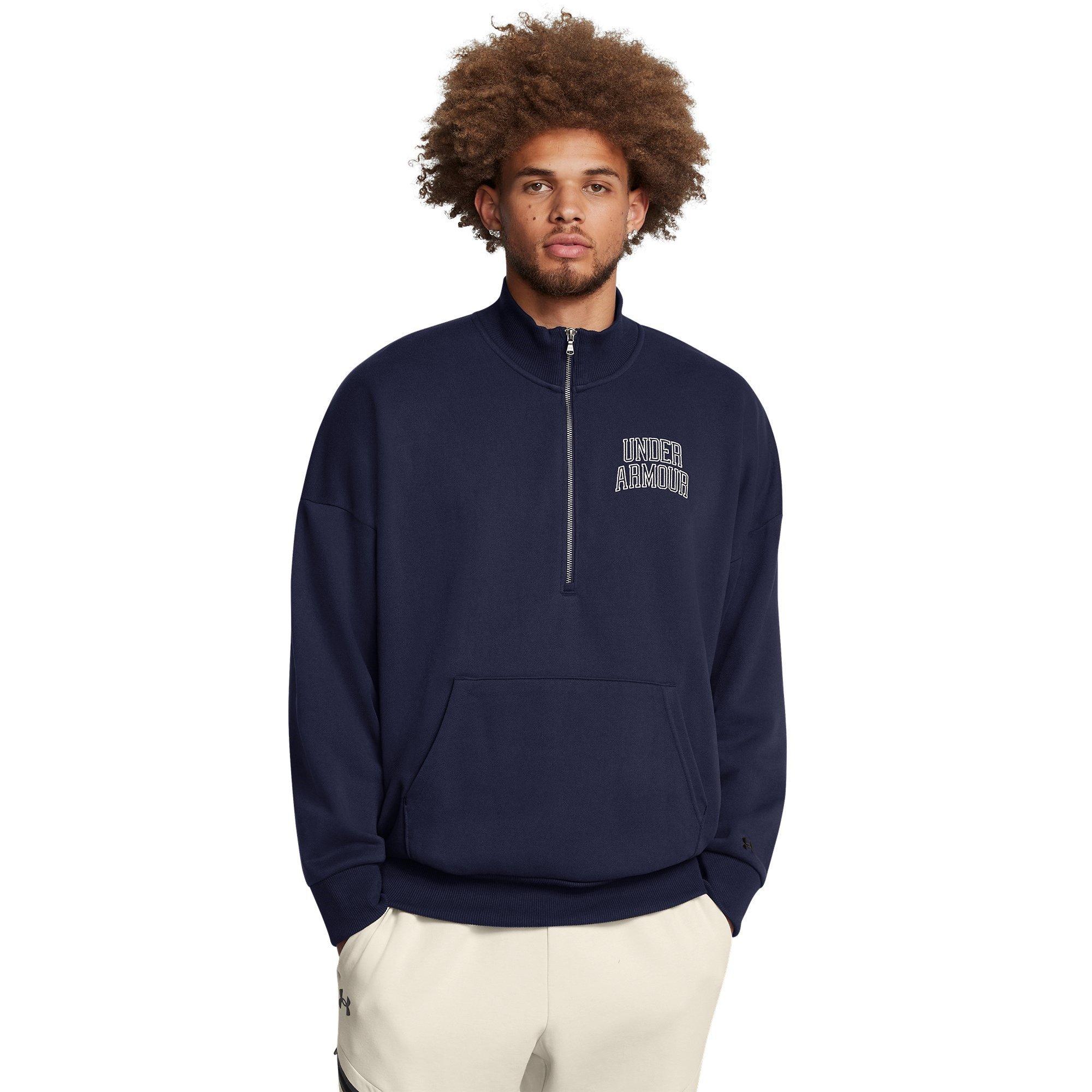 Blue - Under Armour - Icon quarter Zip Fleece - 3