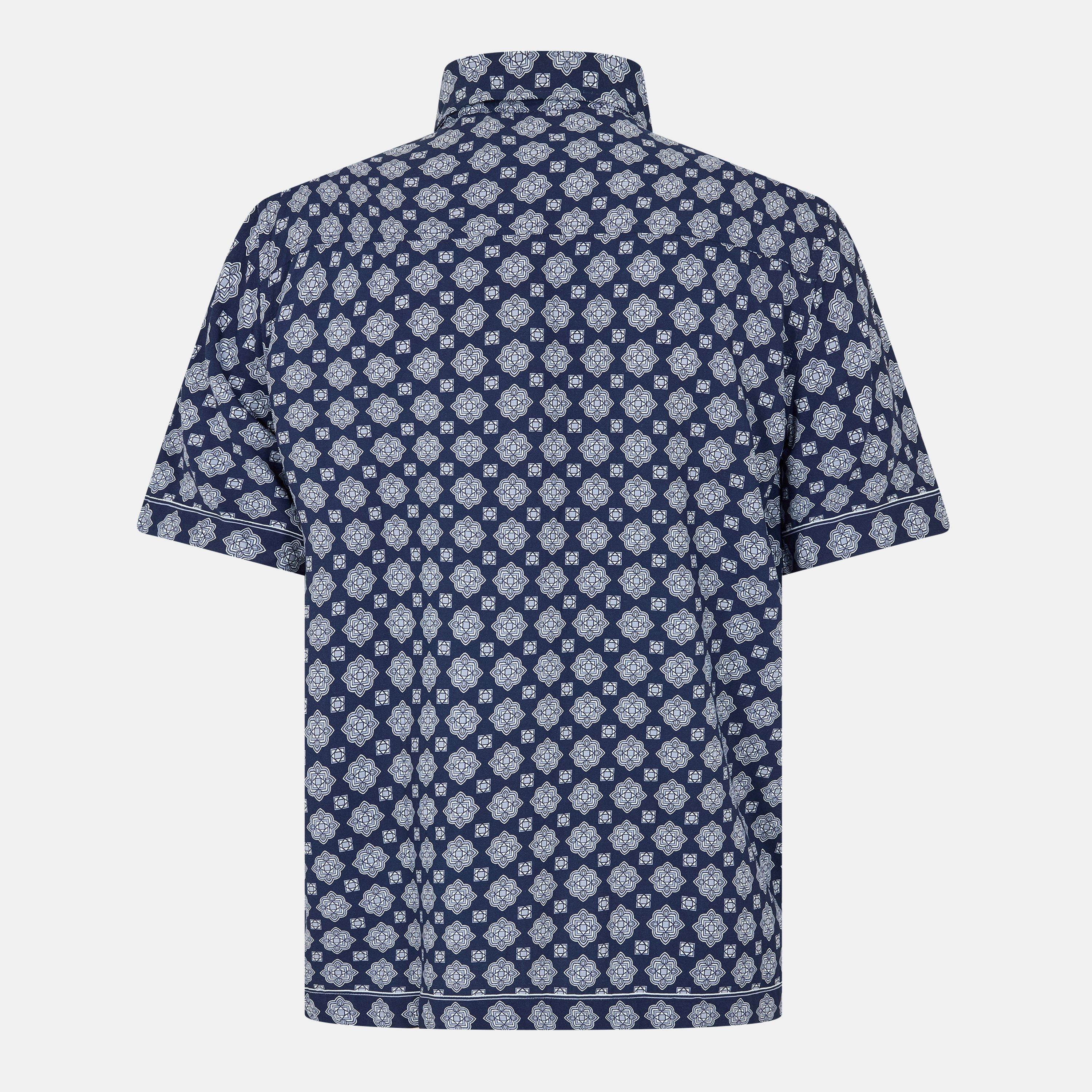 Navy - Jack Wills - Short Sleeve Printed Shirt - 2