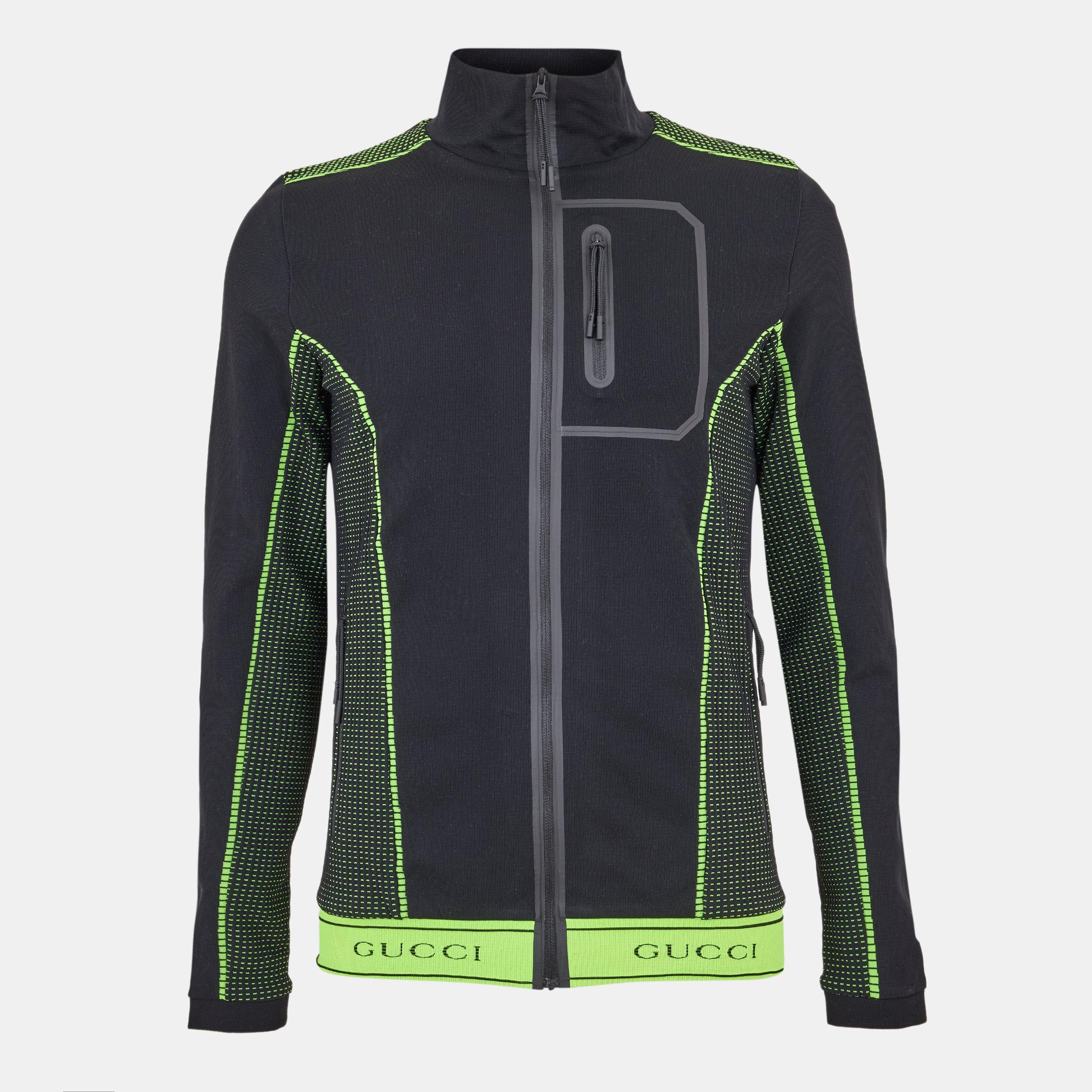 Gucci Men's Full Zip Fleece - Black/Yellow - M