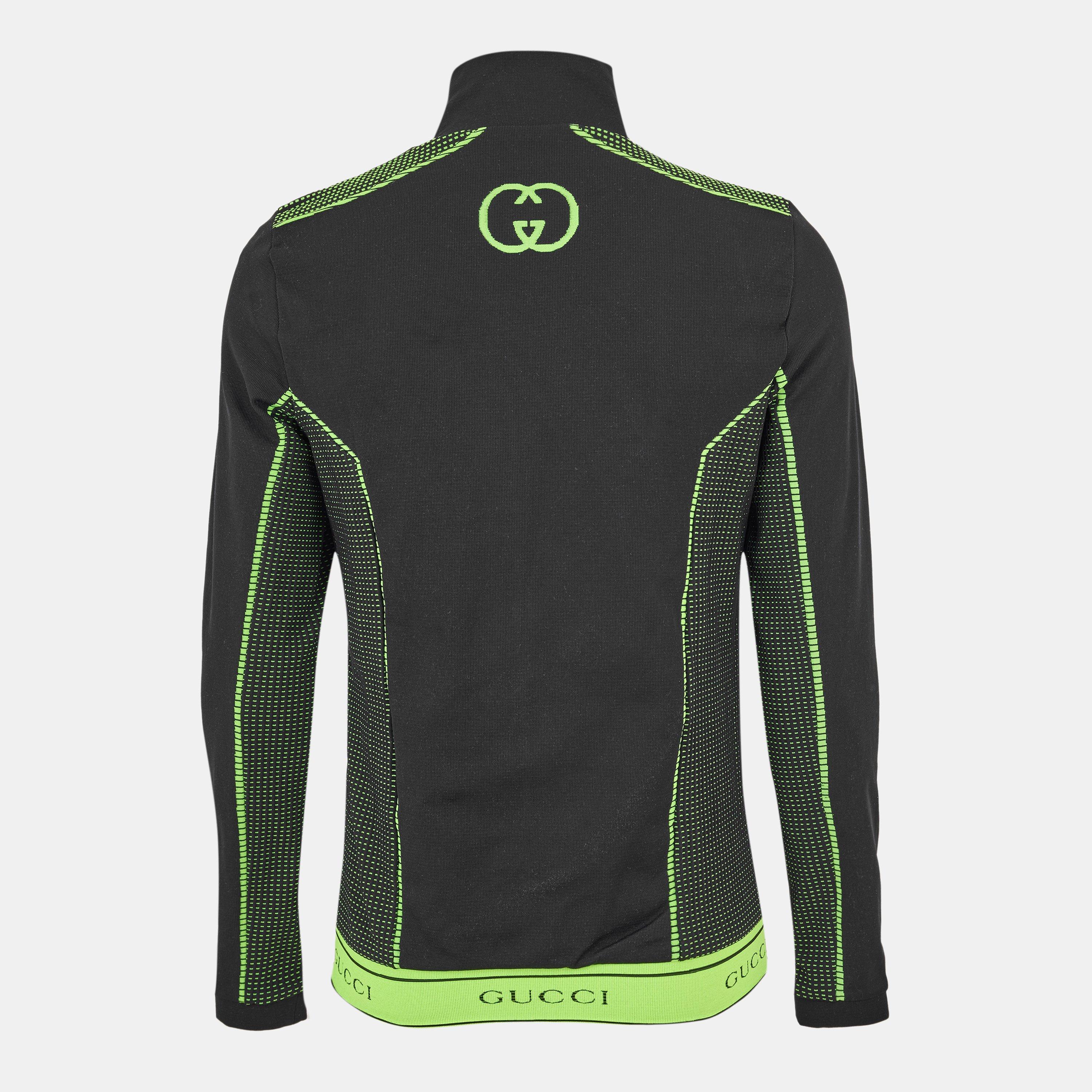 Black/Yellow - Gucci - Men's Full Zip Fleece - 2