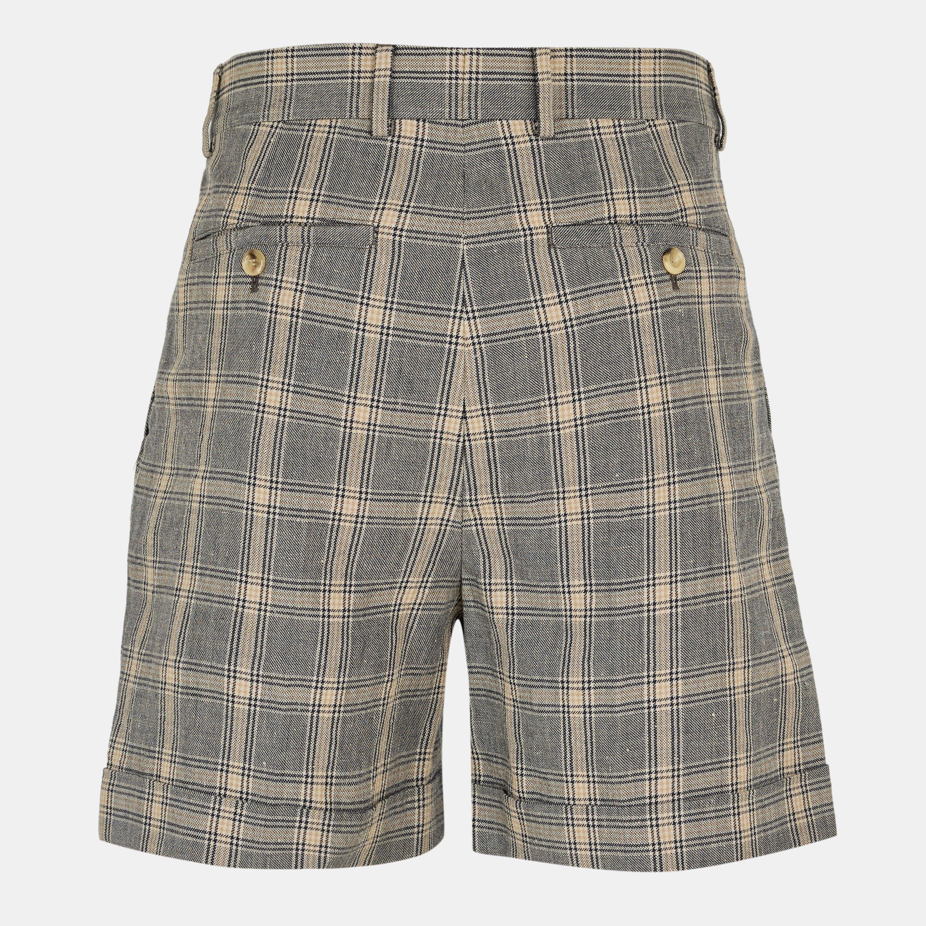 Grey/Black/Mc - Gucci - Men's Wool Tailored Fit Shorts - 2