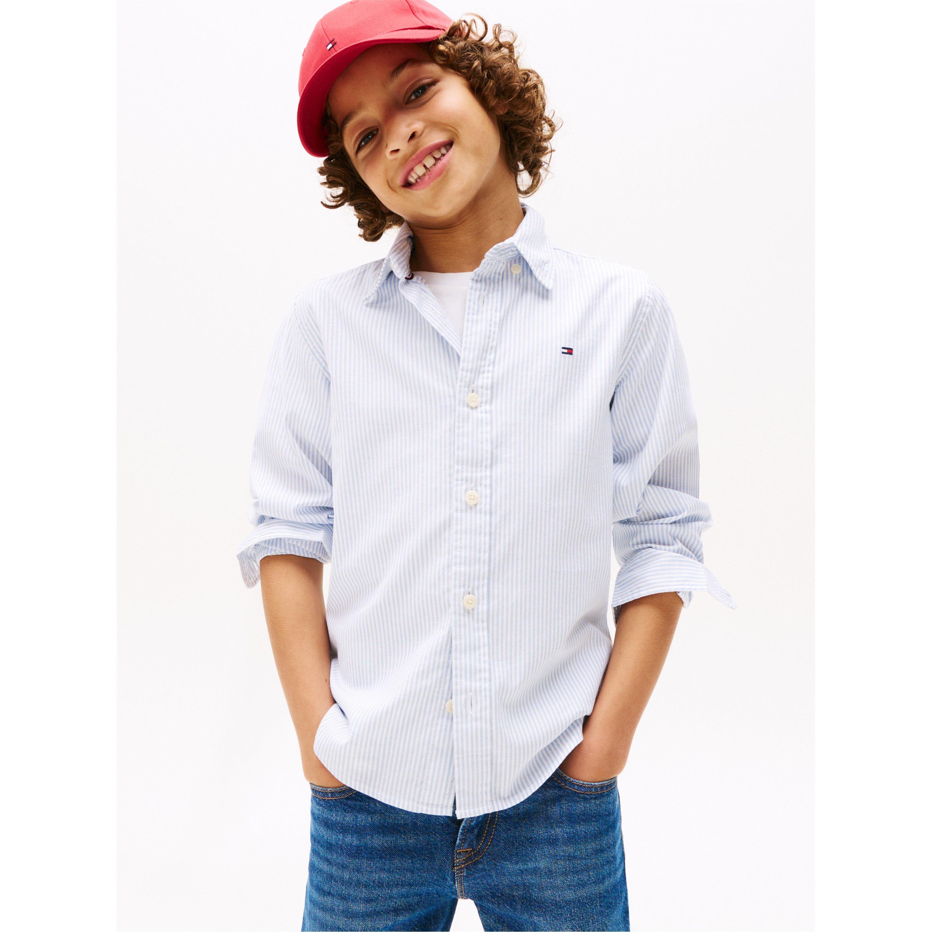 Cloudy Blue C14 - Tommy Hilfiger - Kids' Ithaca Long-Sleeve Oxford Shirt - 2