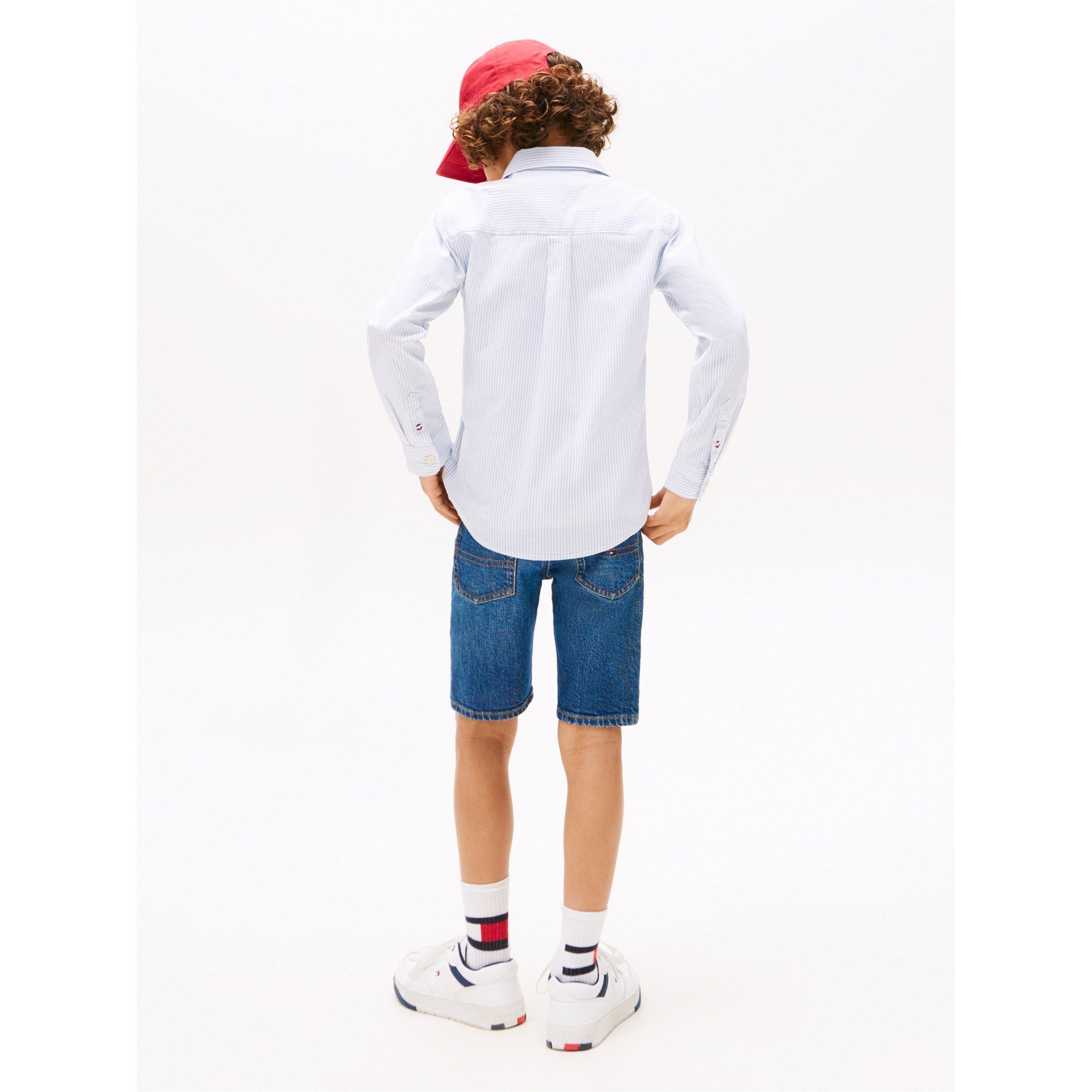 Cloudy Blue C14 - Tommy Hilfiger - Kids' Ithaca Long-Sleeve Oxford Shirt - 4