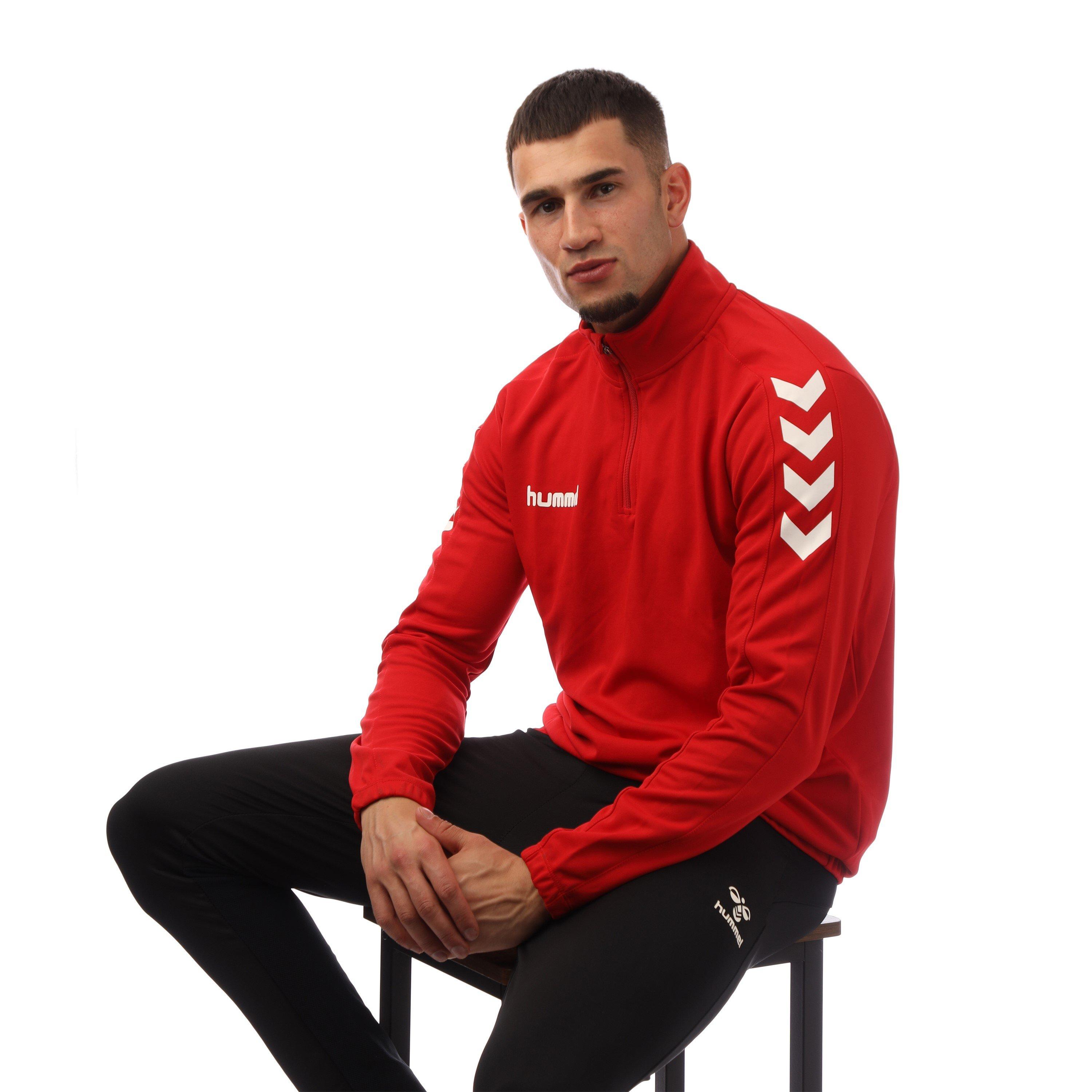 Ægte Rød - Hummel - Core Half-Zip Fleece - 4