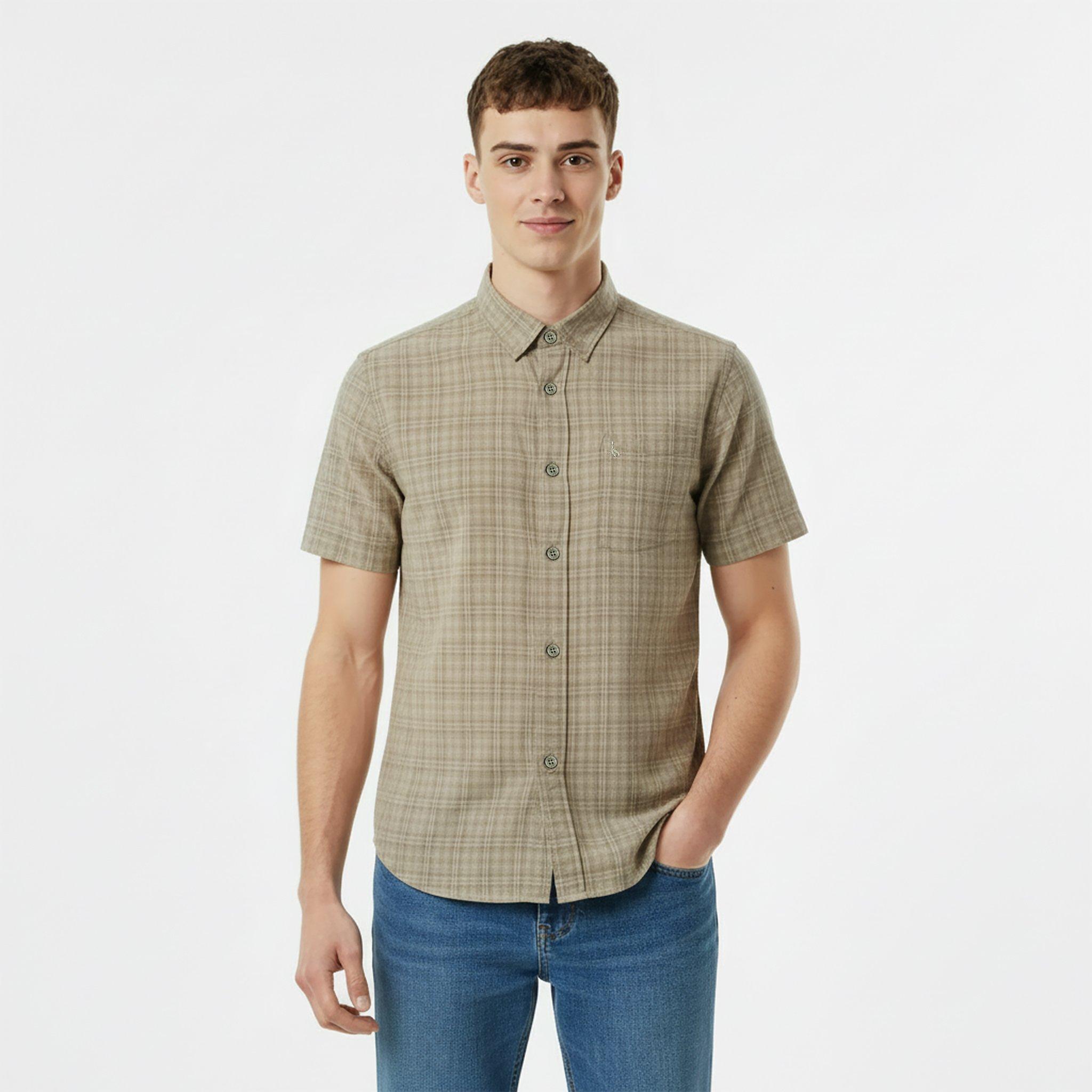 Green - Jack Wills - Short Sleeve Check Shirt - 3