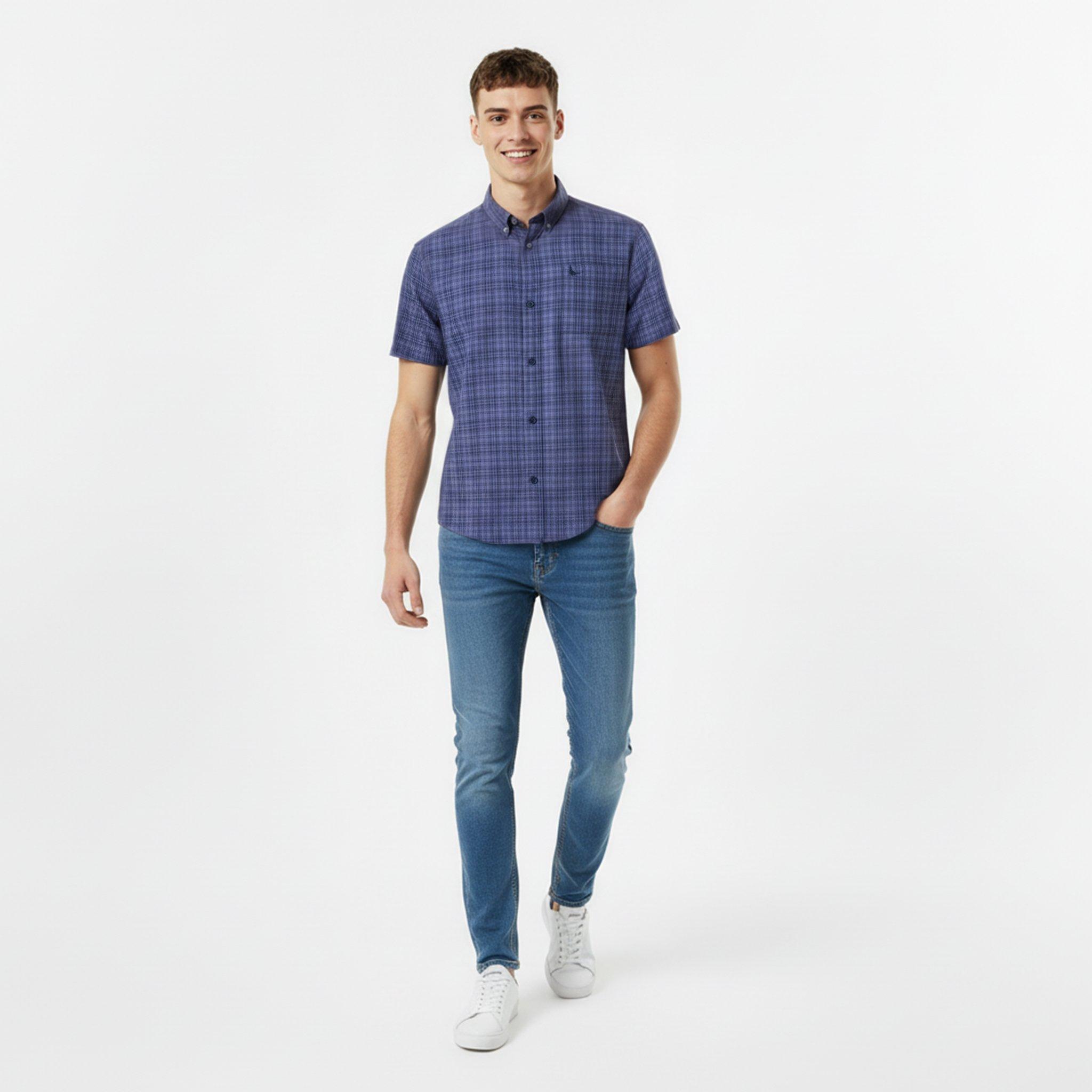 Indigo - Jack Wills - Short Sleeve Check Shirt - 5