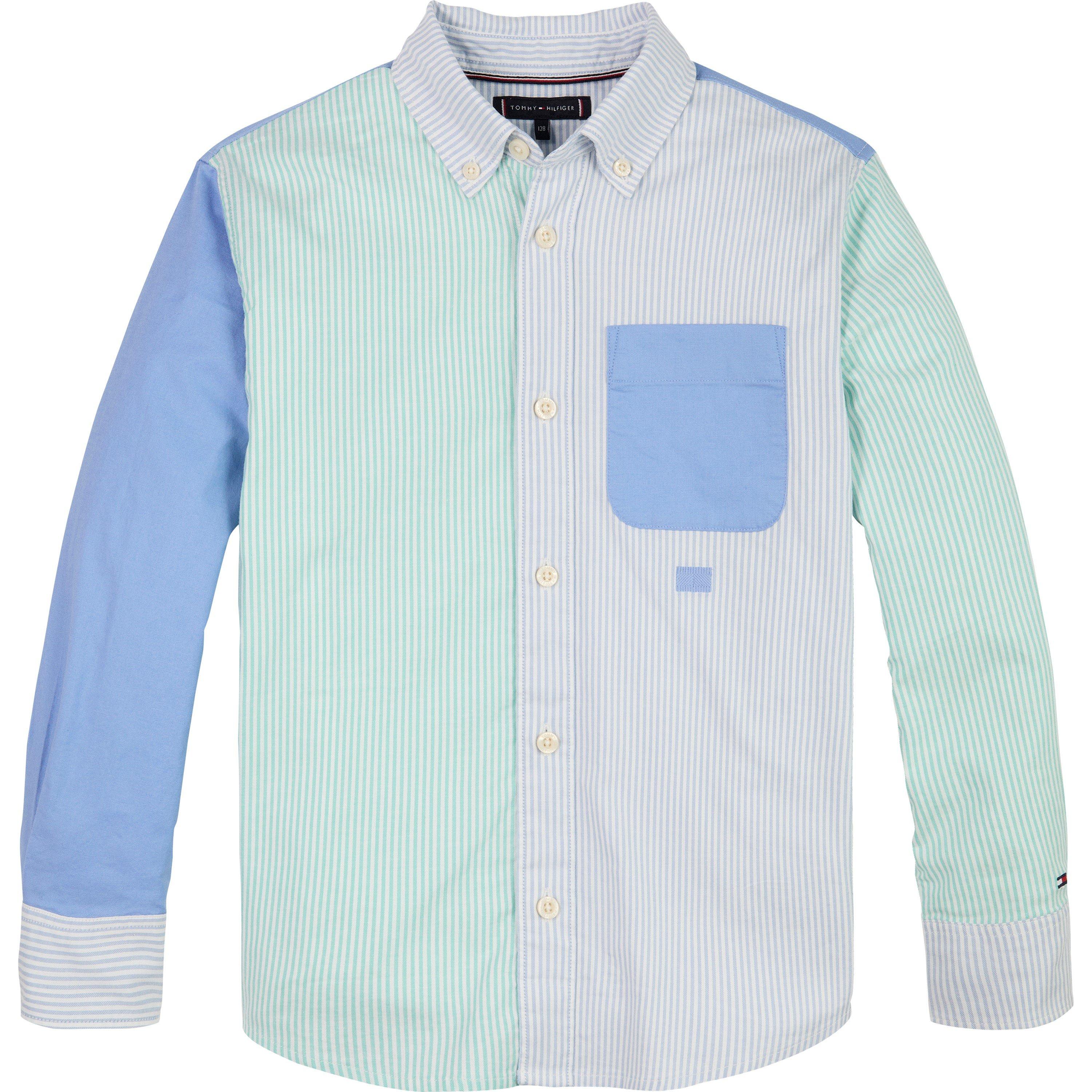 Tommy Hilfiger Kids' Long Sleeve Oxford Shirt - Cloudy Blue C14 - Size 14Y