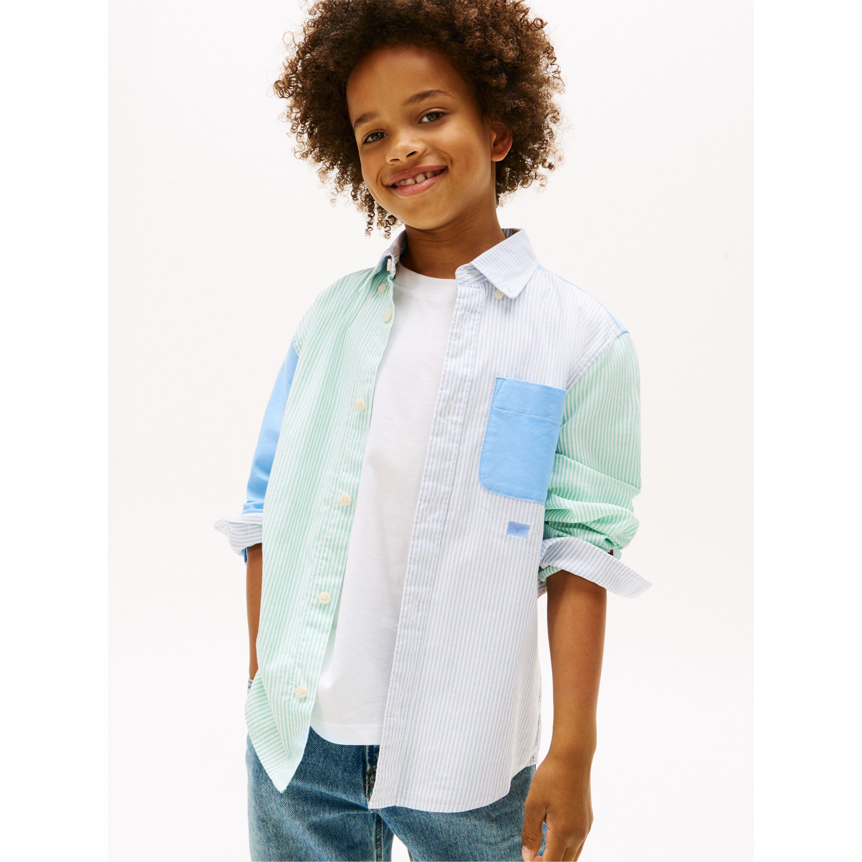 Cloudy Blue C14 - Tommy Hilfiger - Kids' Long-Sleeve Oxford Shirt - 2