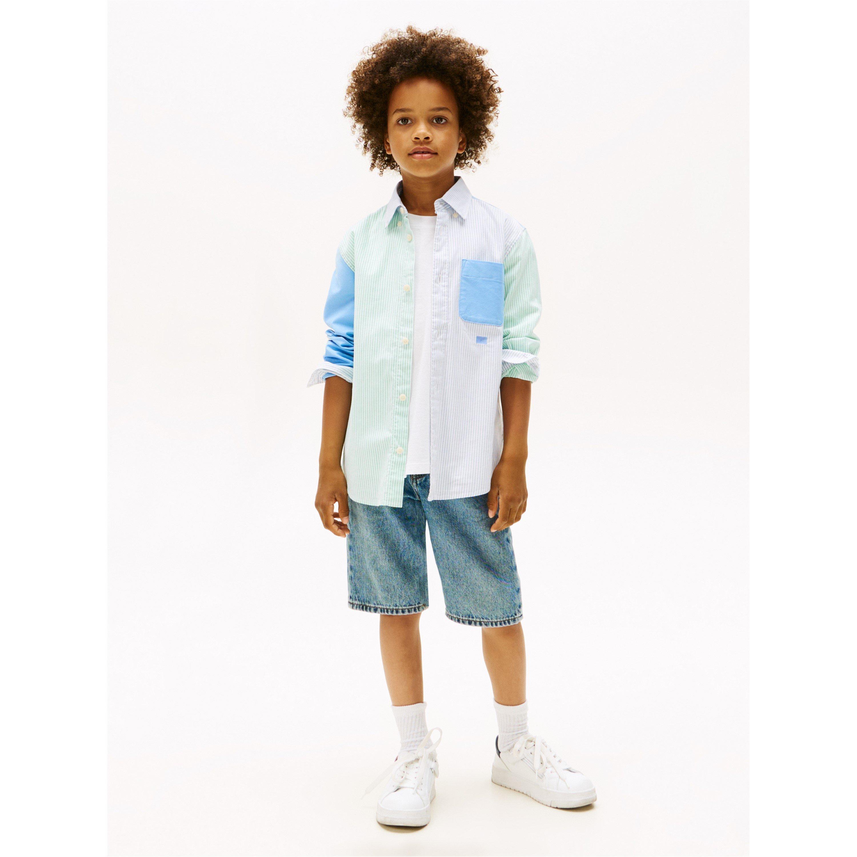 Cloudy Blue C14 - Tommy Hilfiger - Kids' Long-Sleeve Oxford Shirt - 3