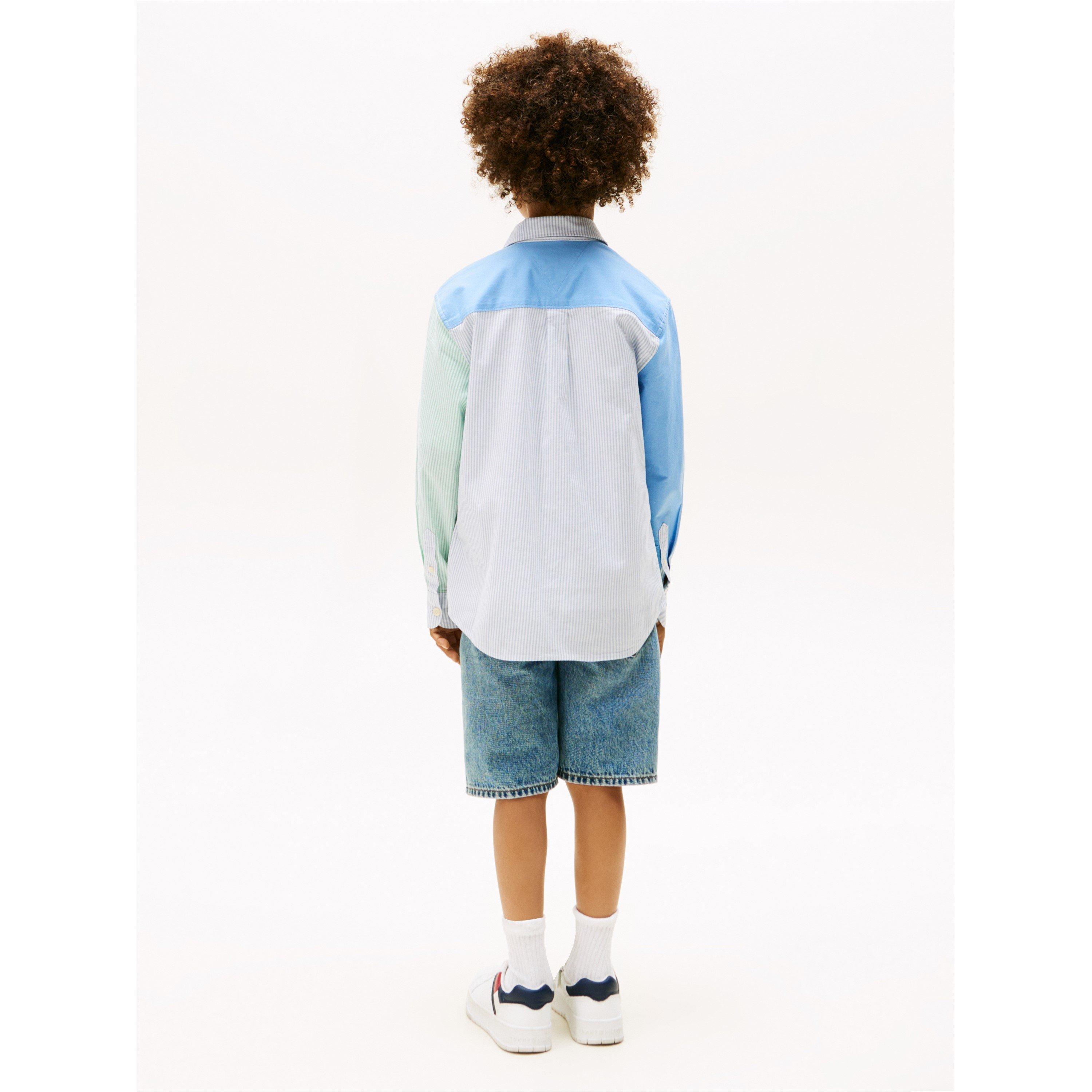 Cloudy Blue C14 - Tommy Hilfiger - Kids' Long-Sleeve Oxford Shirt - 4