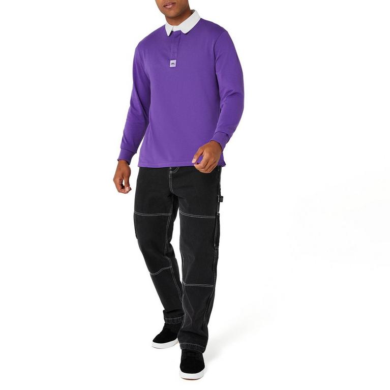 Violet - No Fear - Long Sleeve Polo Shirt - 4