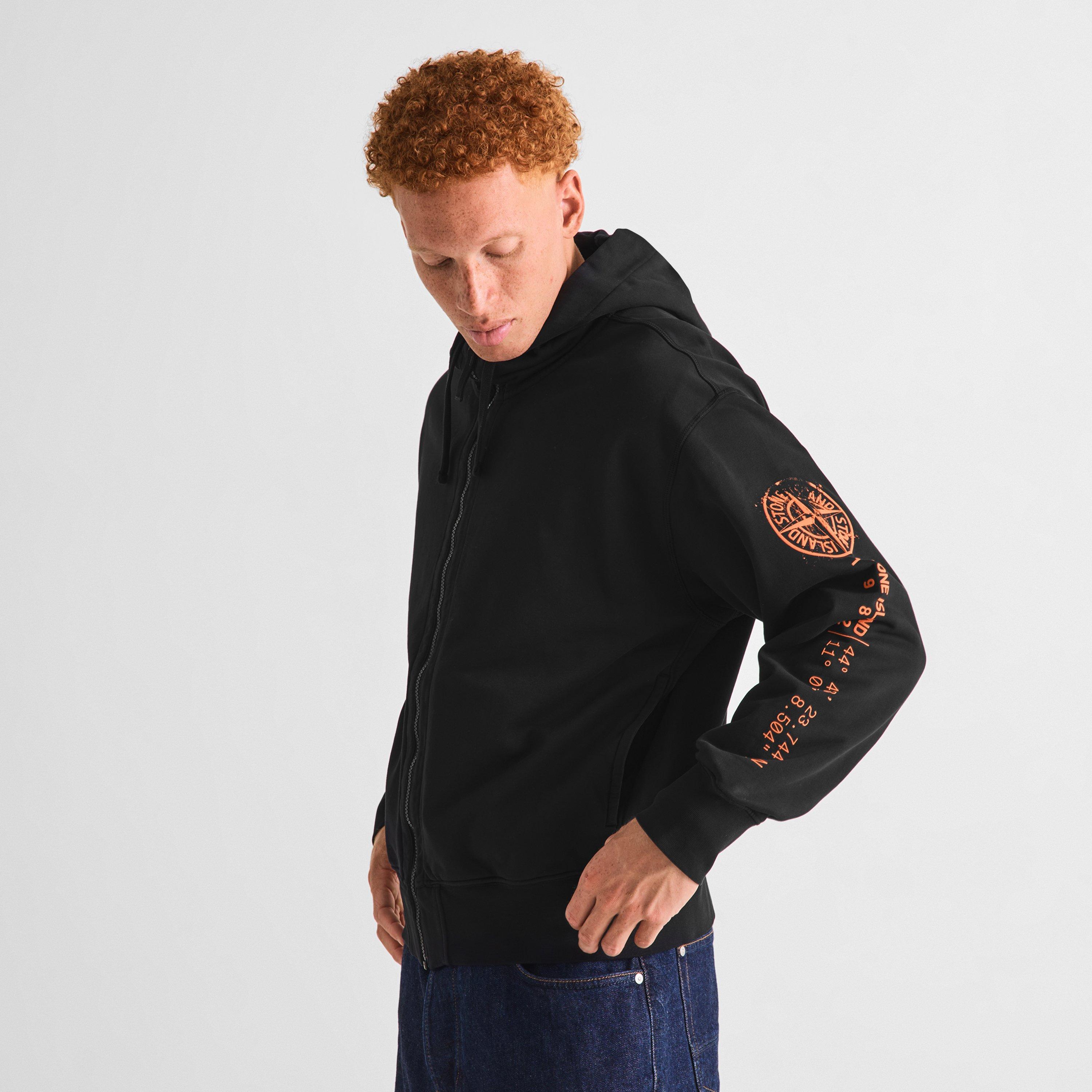 Black V0029 - Stone Island - Stone Prnt FZ Hoody Sn64 - 3