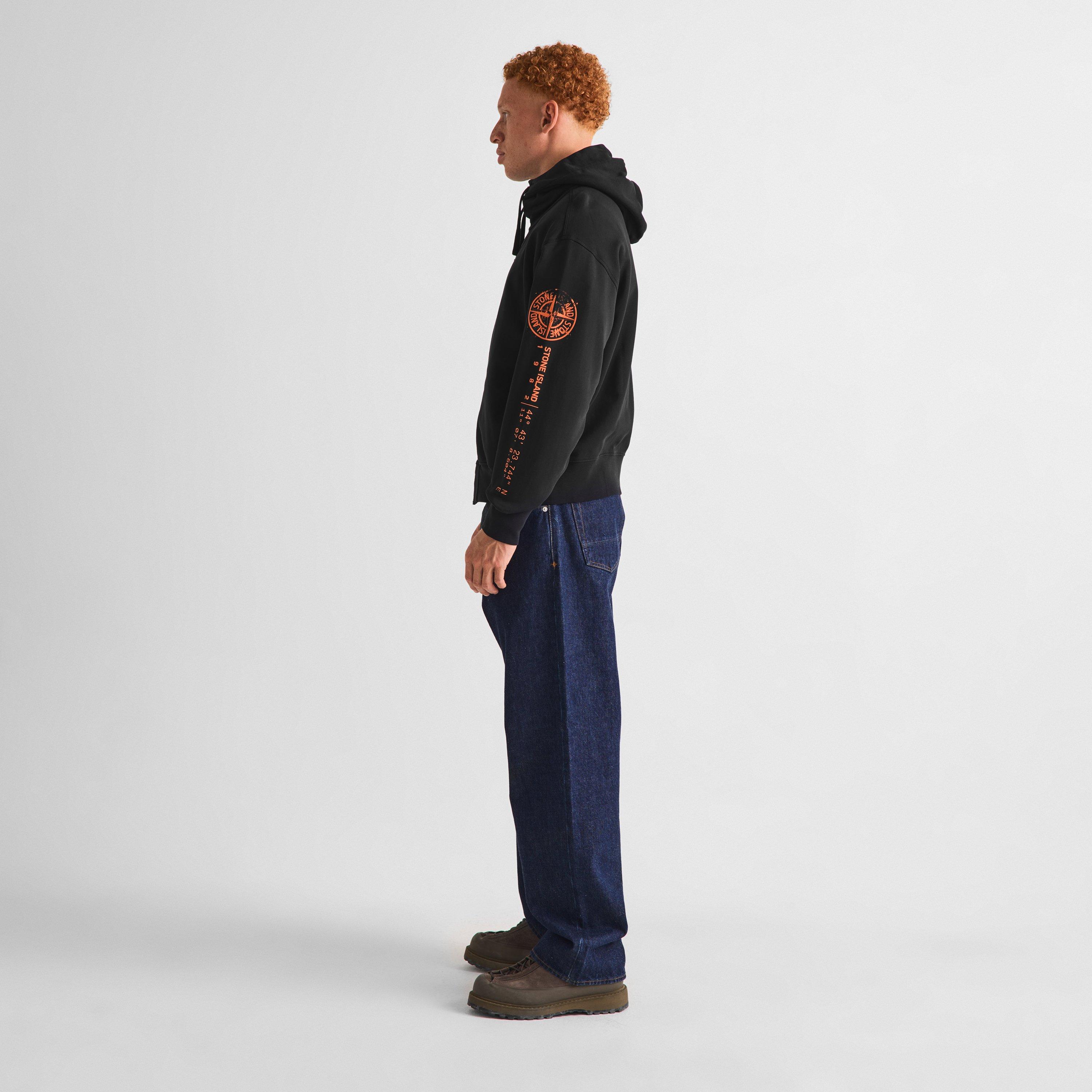 Black V0029 - Stone Island - Stone Prnt FZ Hoody Sn64 - 5