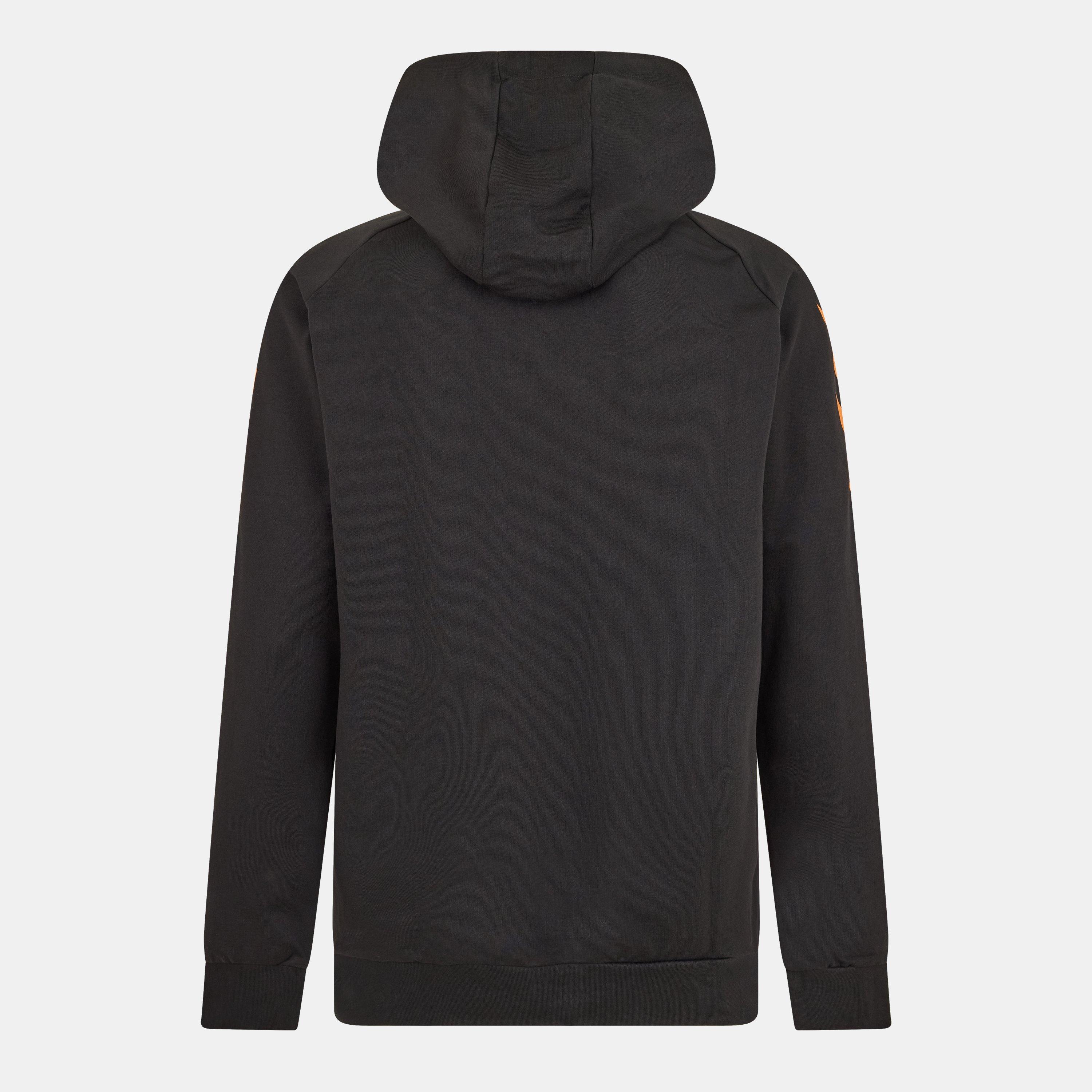 Black/Orange - Hummel - Men's Go Cotton Zipped Tracksuit Top - 2