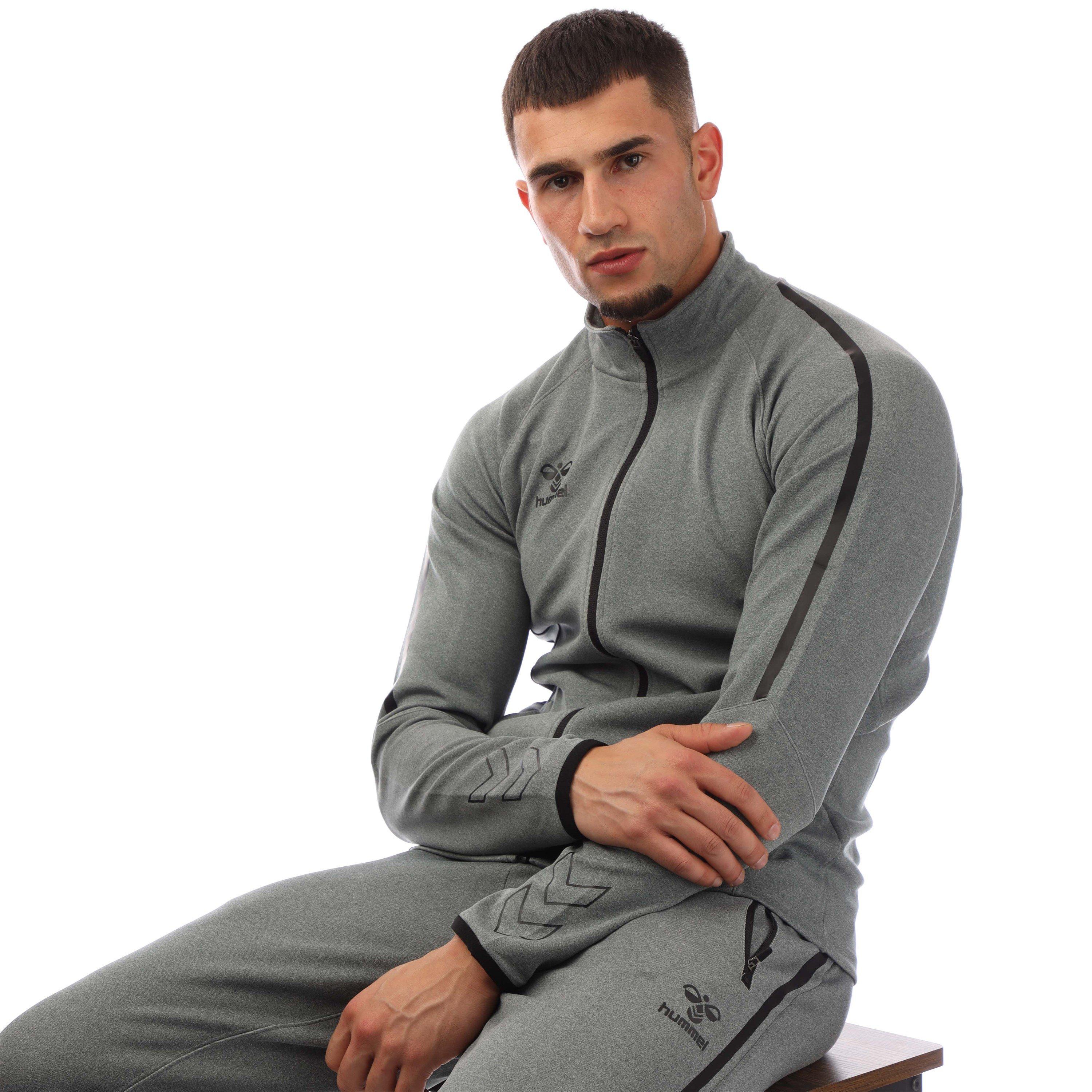 Grå Melange - Hummel - Cima Zipped Tracksuit Top - 4