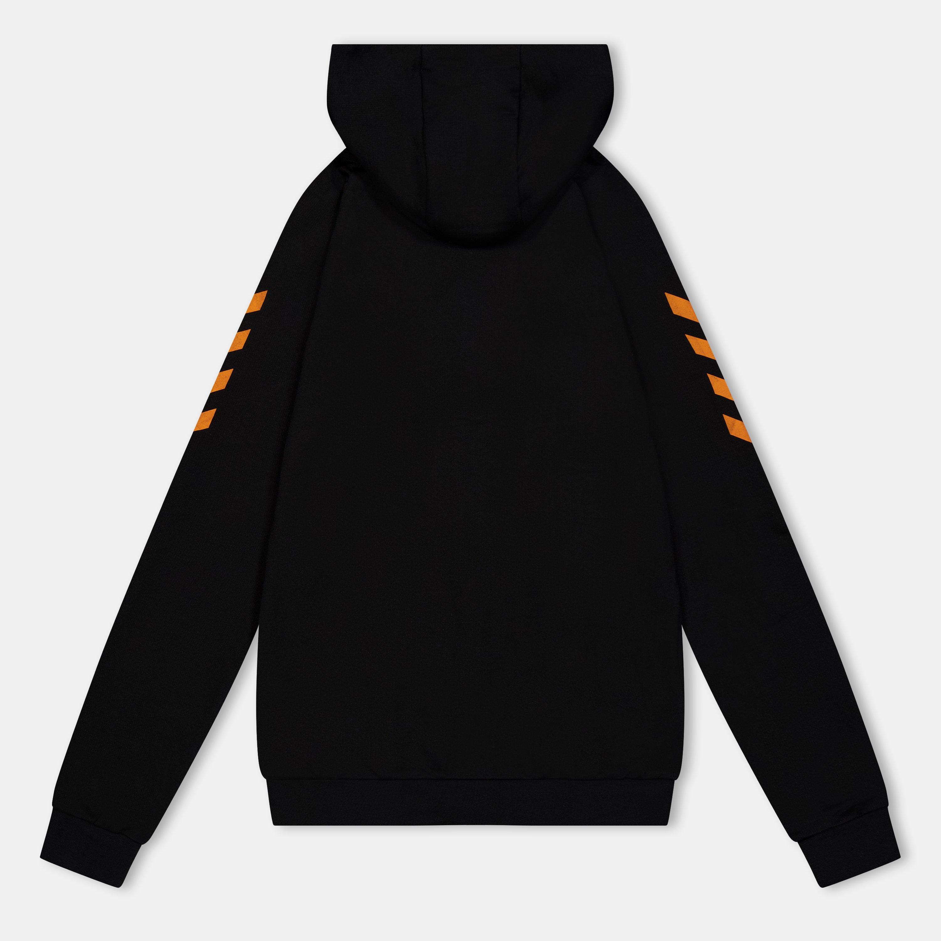 Black/Orange - Hummel - Kids' Cotton Zipped Hoodie - 2