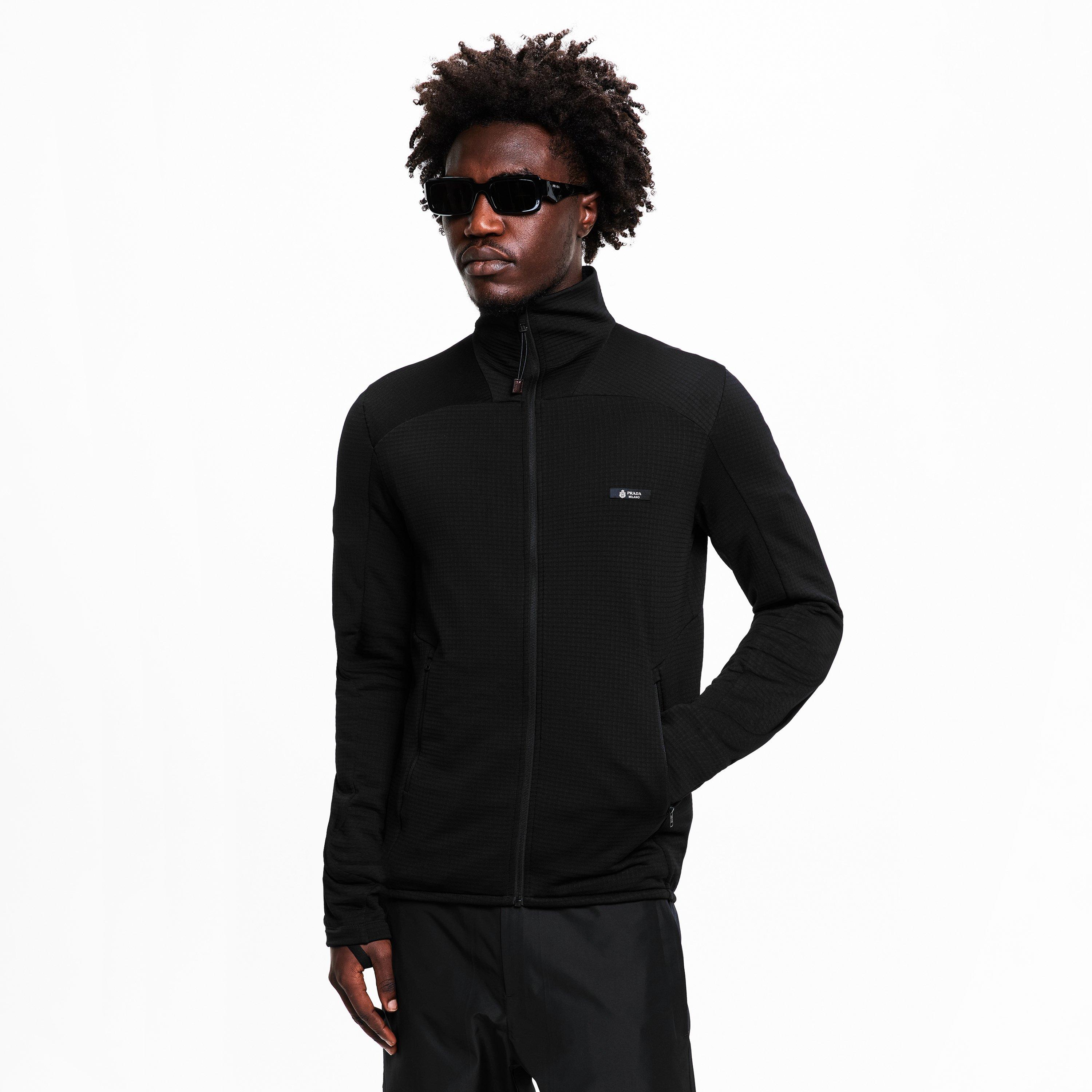Black - Prada - Men's Full Zip Fleece - 3