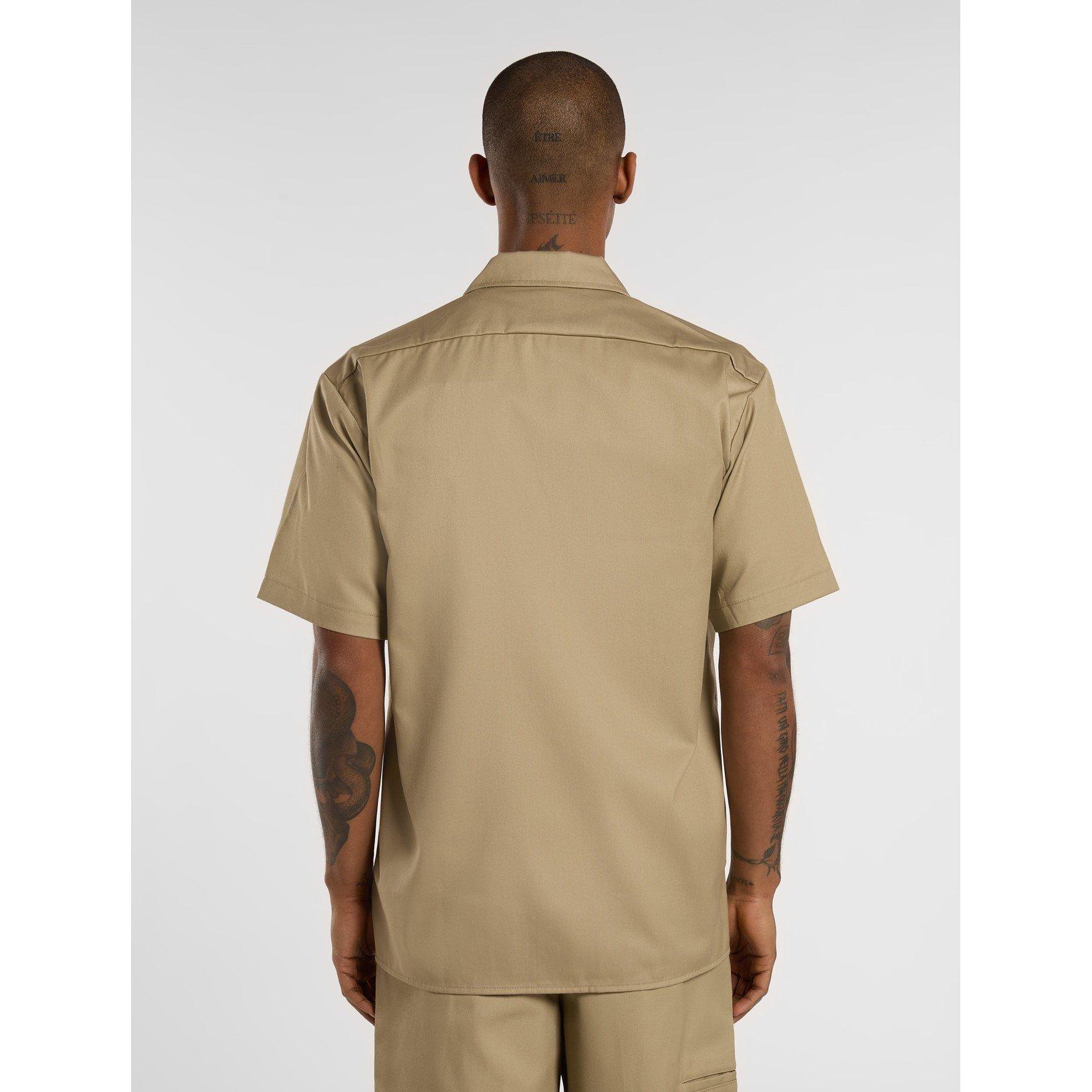 Beige - Dickies - Short Sleeve Work Shirt - 4