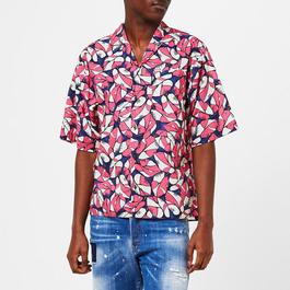 DSquared2 Floral Bowling Dropped Shoulder Shirt