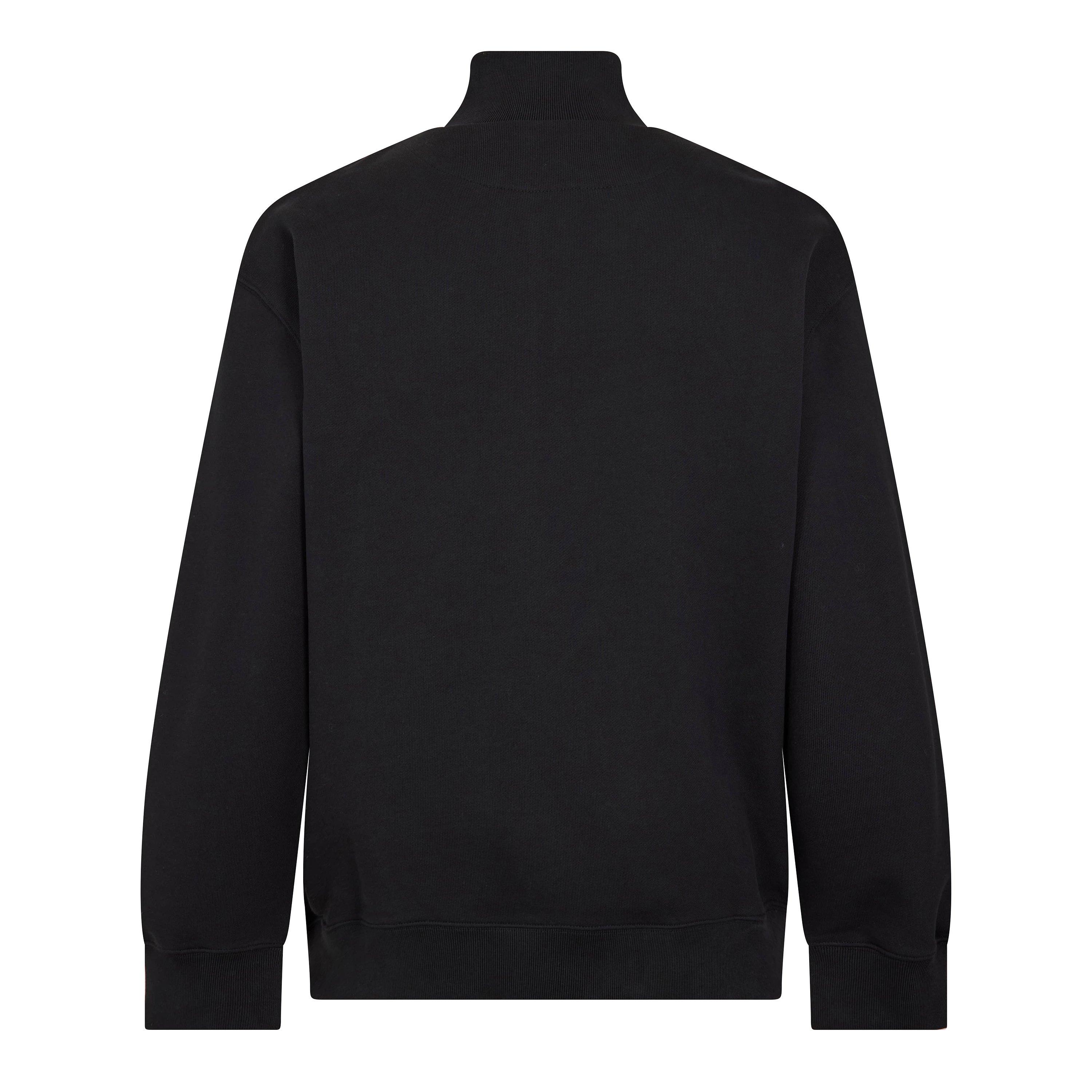 Black - Maison Kitsune - Men's Fox HD Comfort Half Zip Fleece - 2