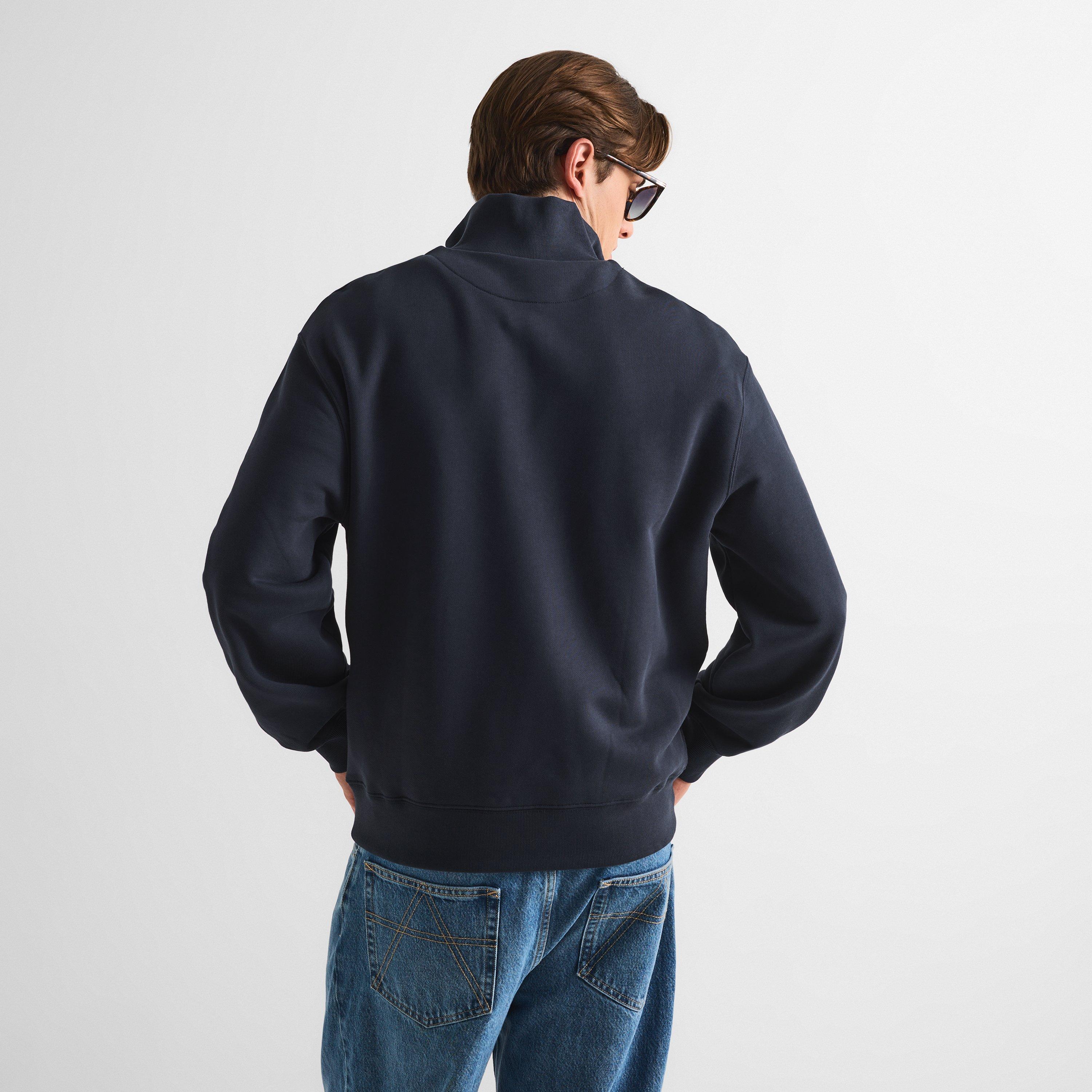 Classic Navy - Maison Kitsune - Men's Fox HD Comfort Half Zip Fleece - 4