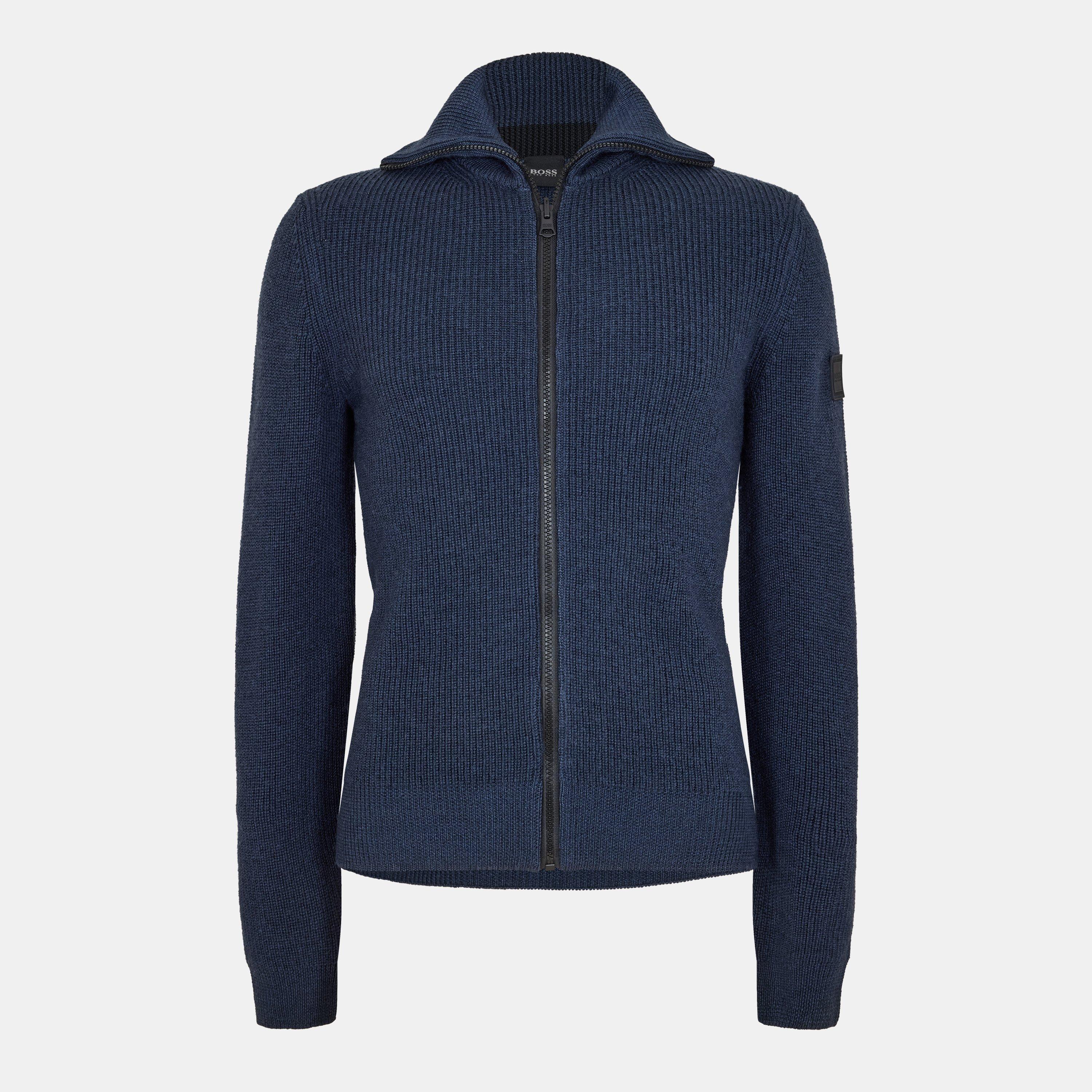 Dark Blue - Boss - Men's Kamurly Full-Zip Fleece - 1