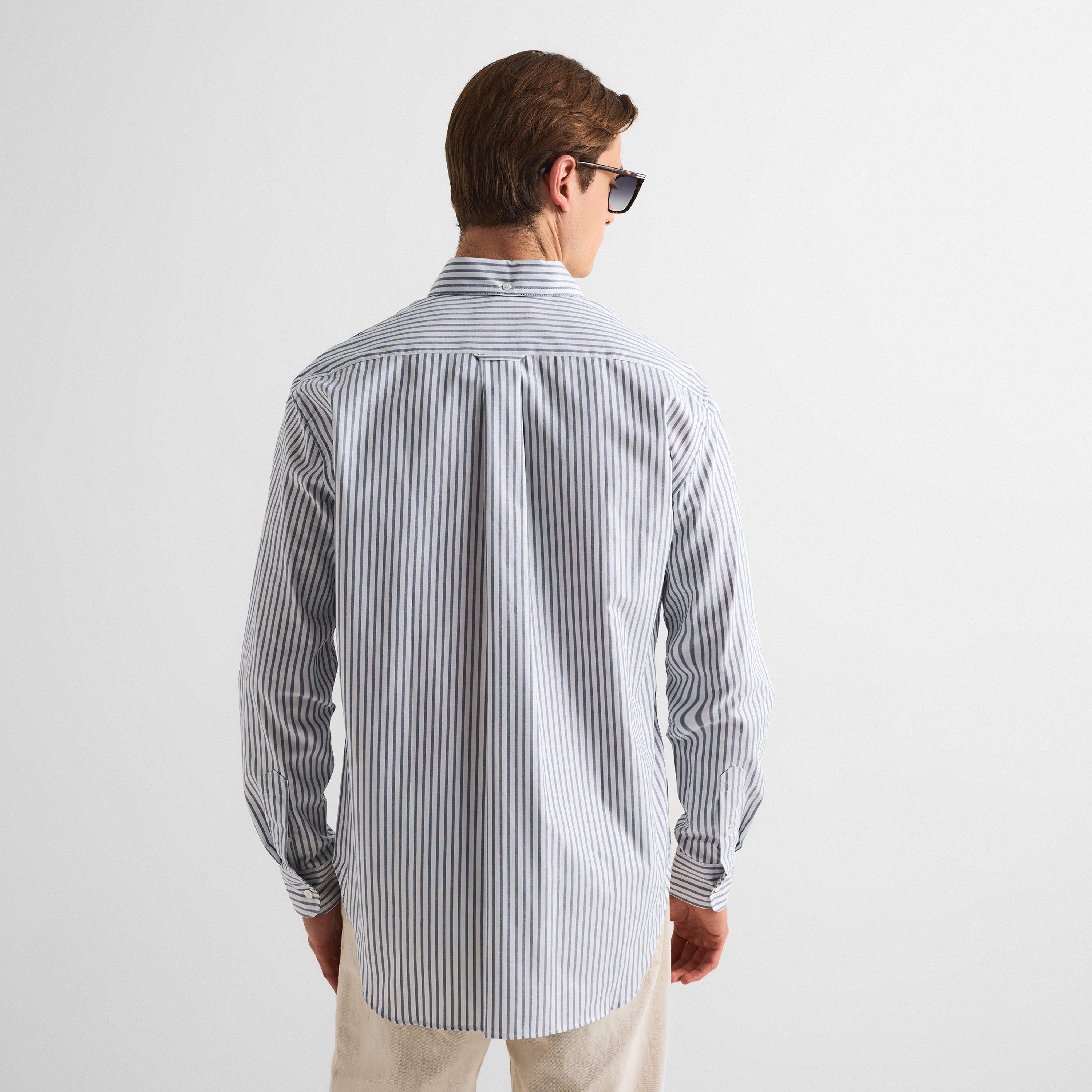 Cloud Blue - Maison Kitsune - Men's Profile Fox Button Long Sleeve Plain Shirt - 4