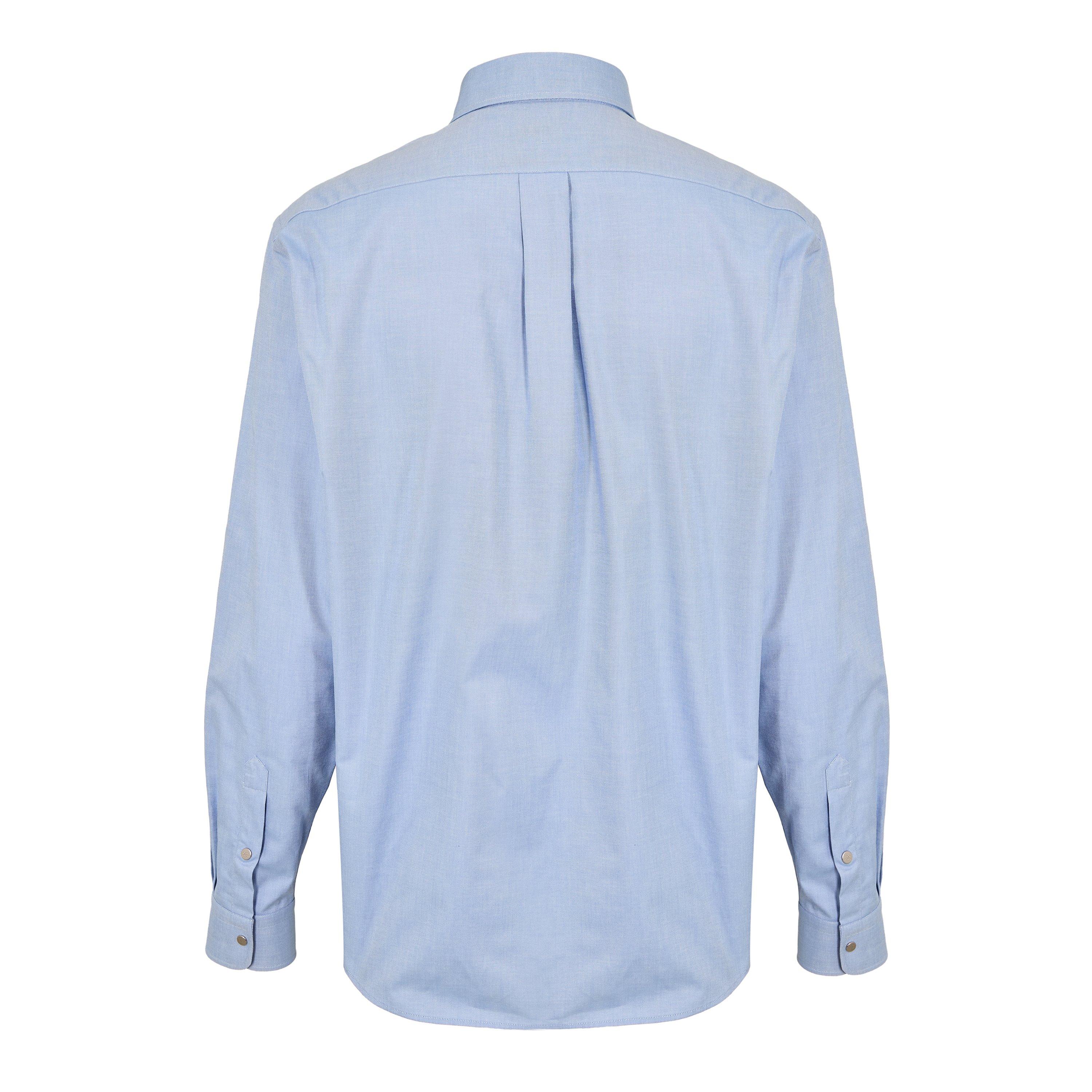 Blue - Fendi - Mens FF Oxford Shirt - 2