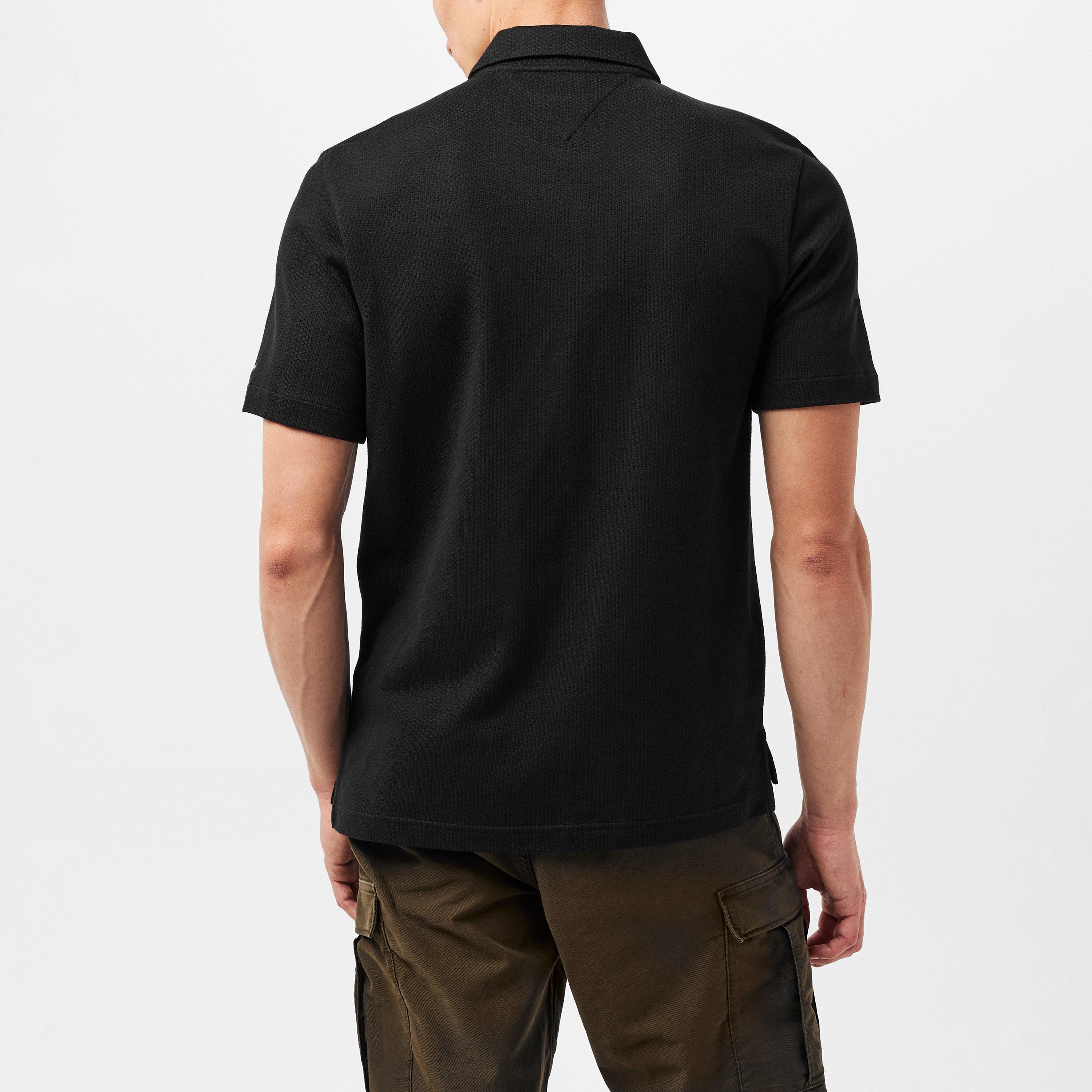 Black BDS - Tommy Hilfiger - Men's Short-Sleeve Plain Shirt - 3