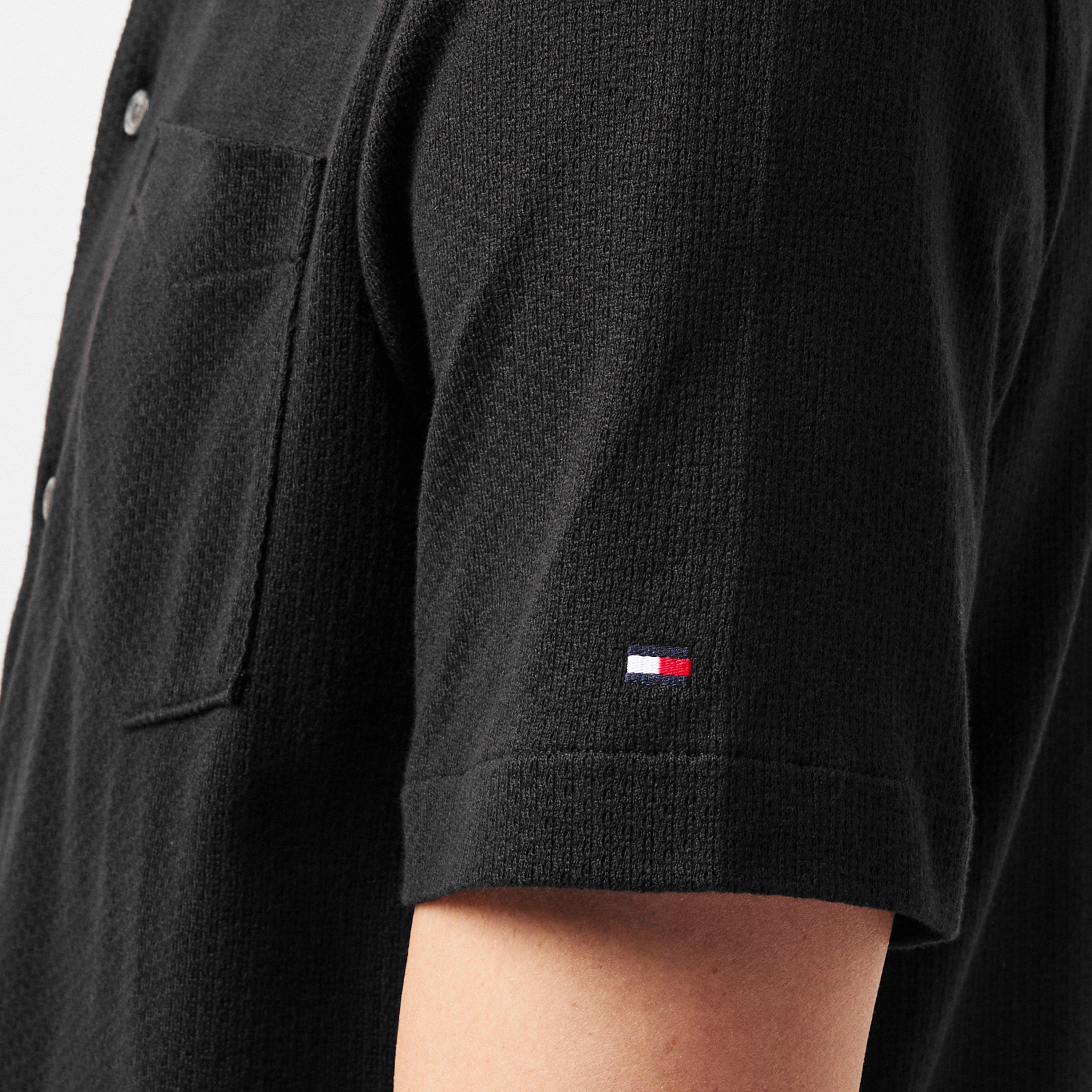 Black BDS - Tommy Hilfiger - Men's Short-Sleeve Plain Shirt - 4