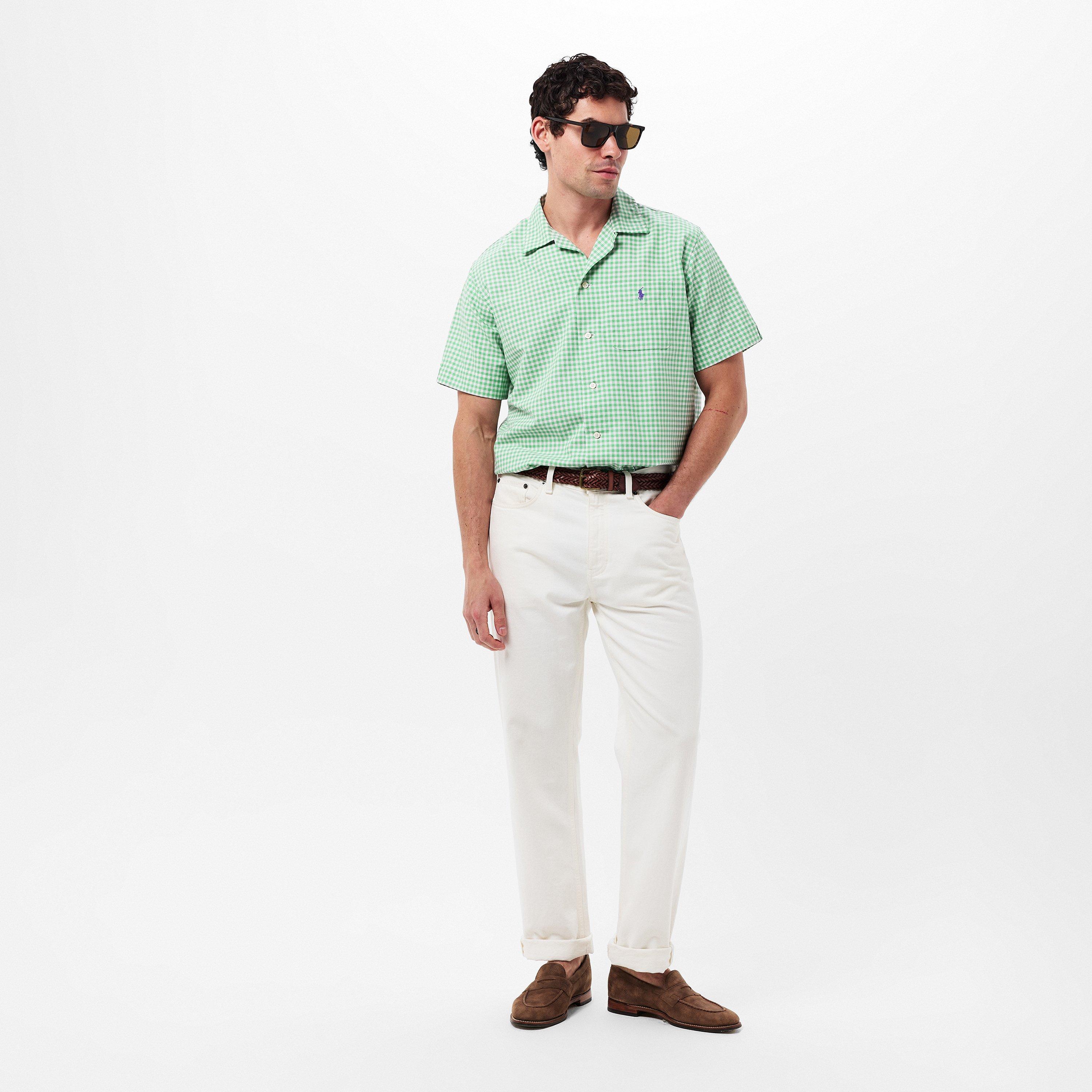 Lovat Nevis - Polo Ralph Lauren - Men's Gingham Short-Sleeve Patterned Shirt - 6