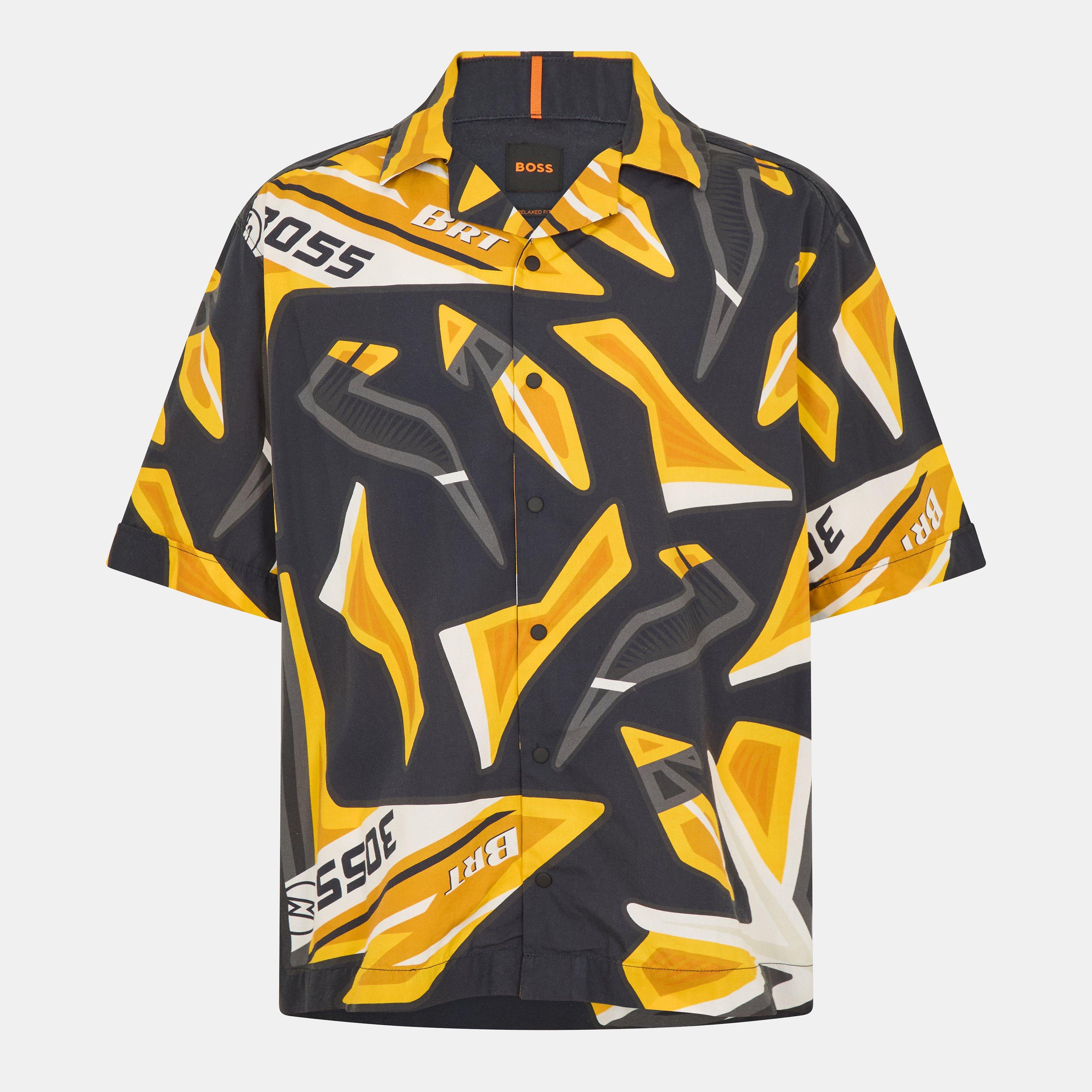 Black - Boss - Men's Lapis 3 Patterned Short-Sleeve Shirt - 1