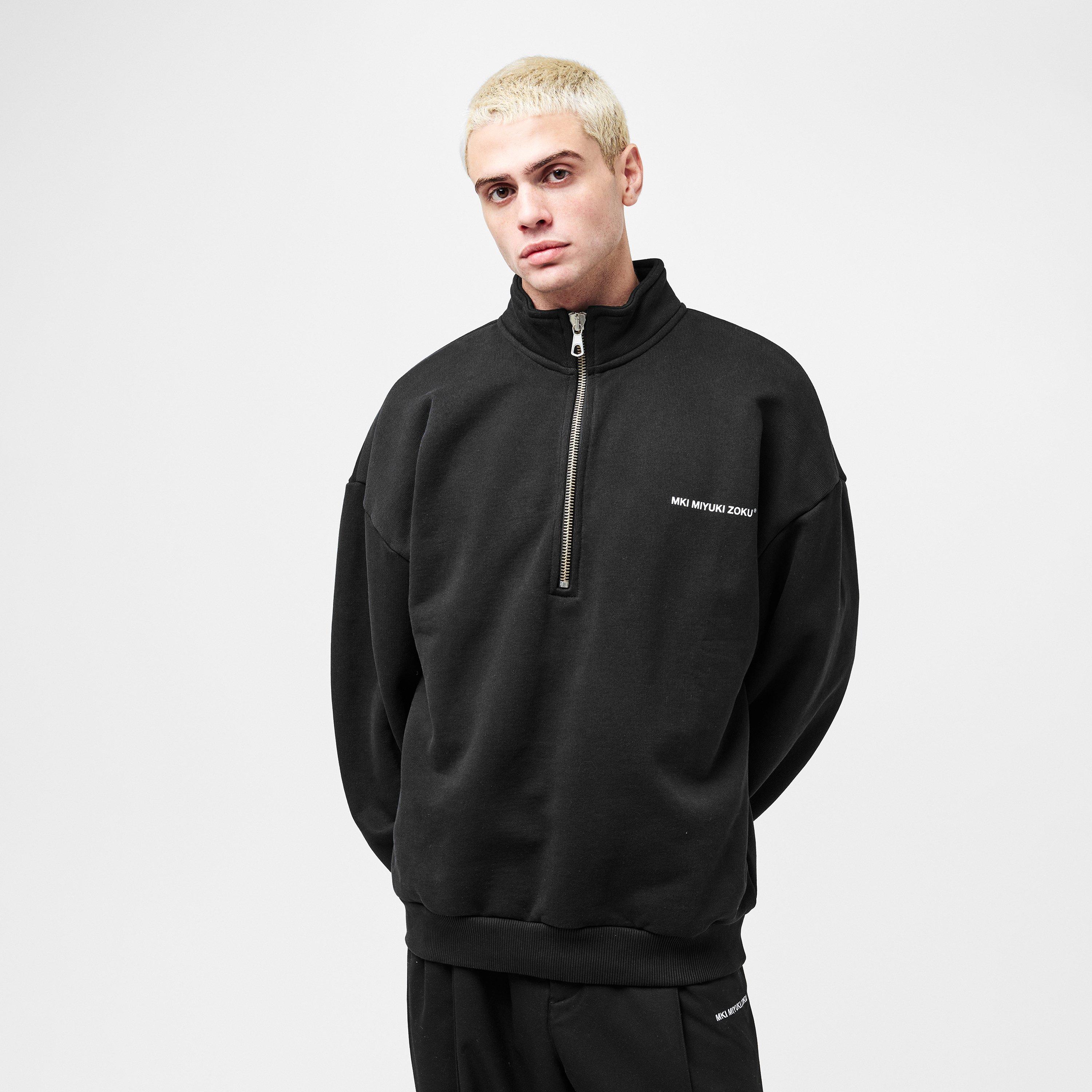 Black - MKI MIYUKI ZOKU - MKI Uniform quarter Zip Sn54 - 3