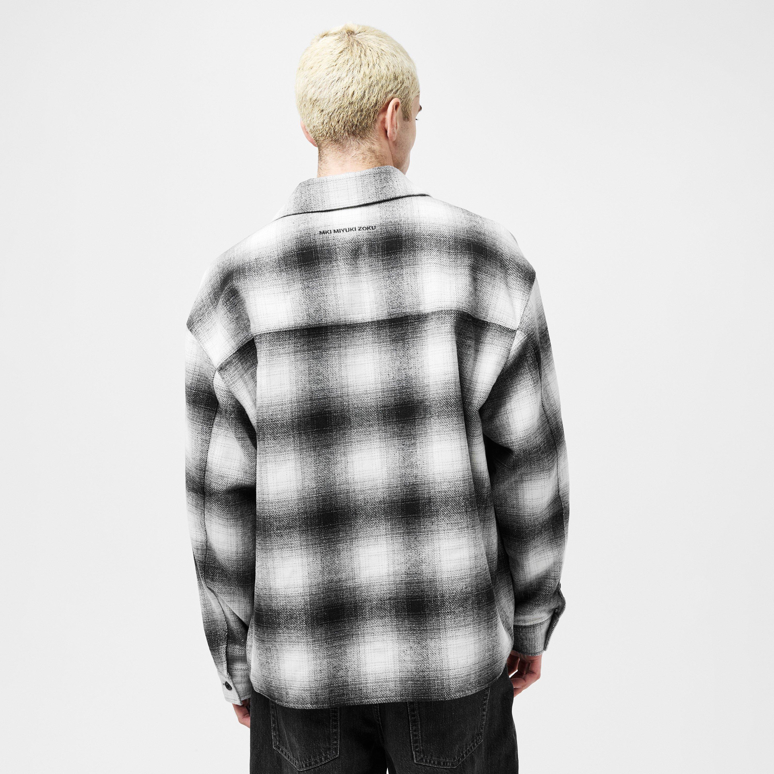 Off White/Black - MKI MIYUKI ZOKU - MKI Wol Check Shirt Sn54 - 4