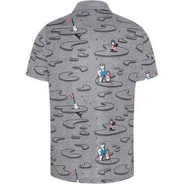 Original Penguin All Over Print Short Sleeve Golf Shirt Mens