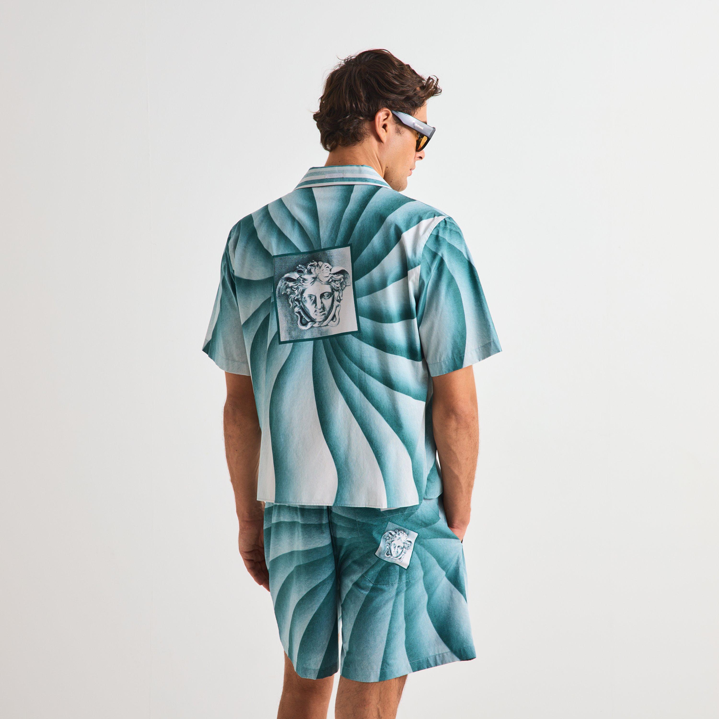 Light Teal - Versace - Versace Vortex Shirt Sn63 - 4