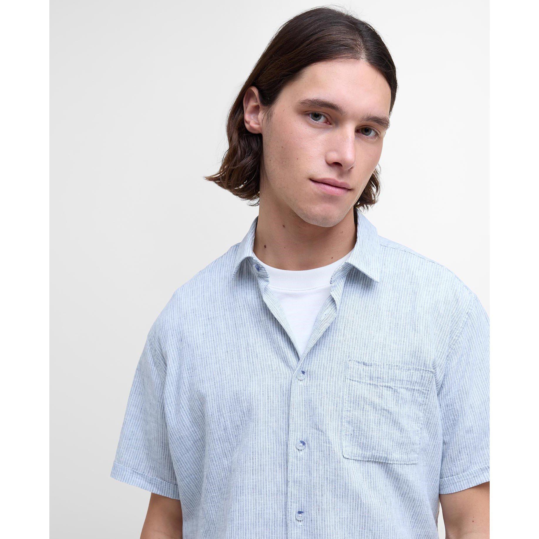 Bleached Blue - Barbour - Tindale Striped Short Sleeve Shirt - 3