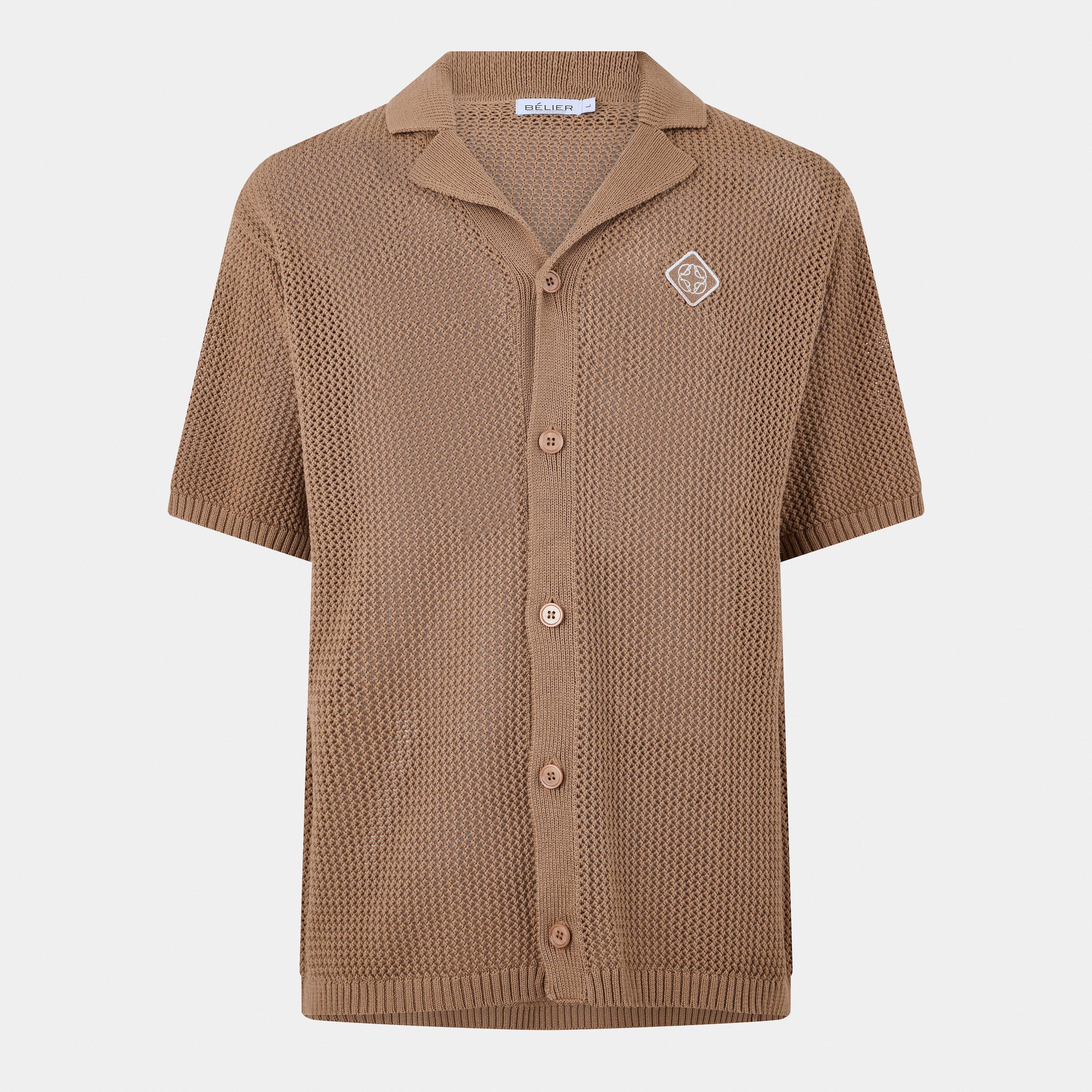 Beige - BELIER - Crochet Shirt - 1