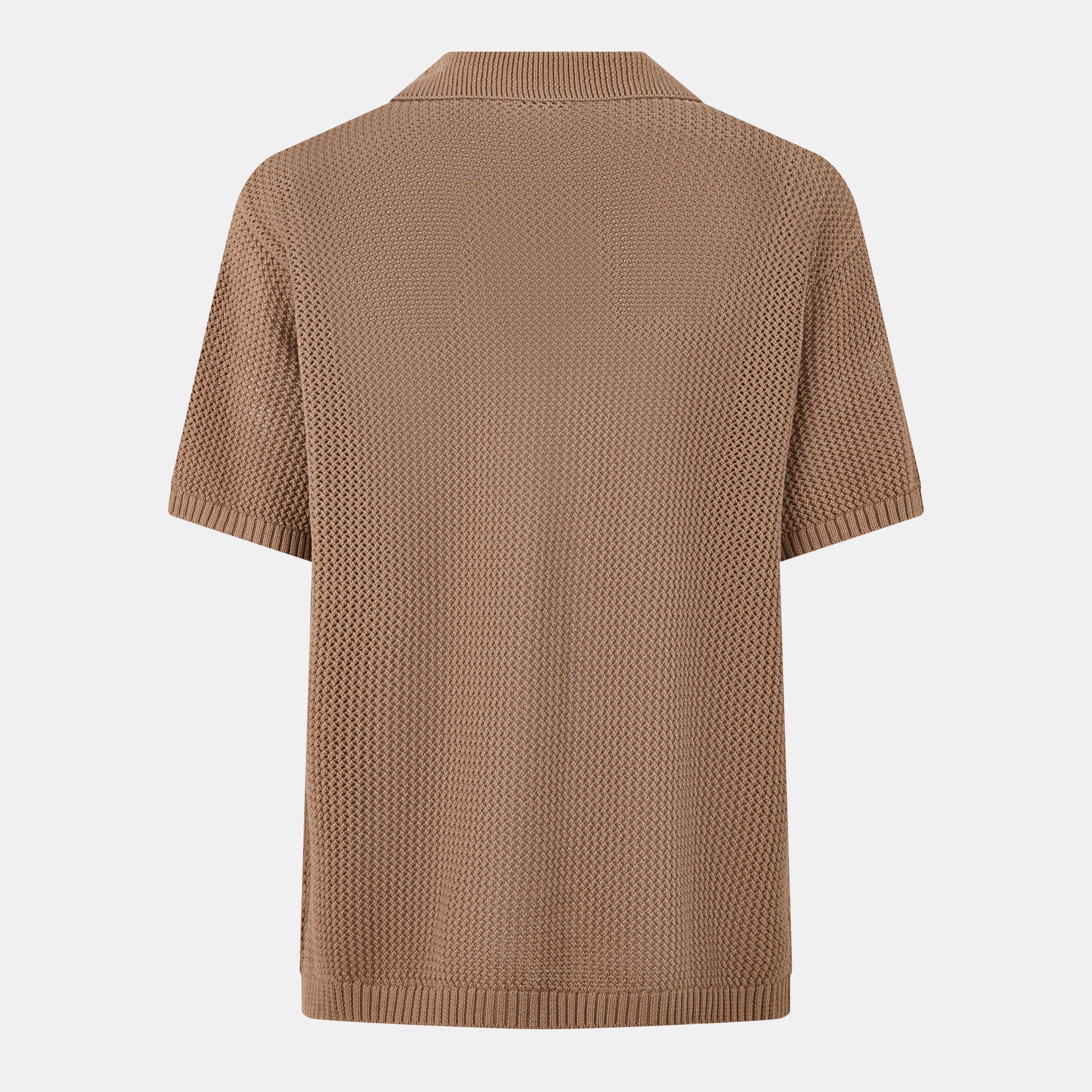 Beige - BELIER - Crochet Shirt - 2