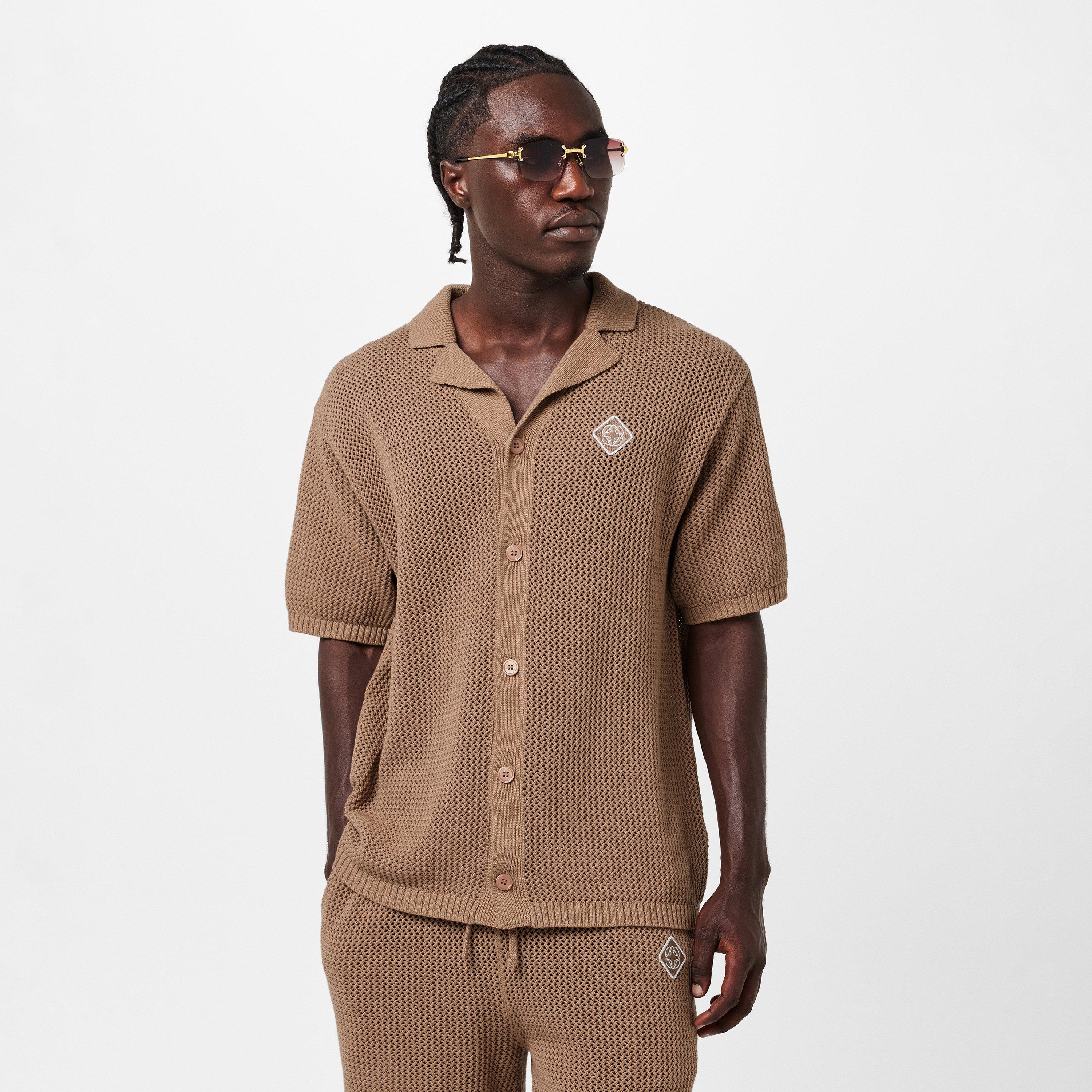 Beige - BELIER - Crochet Shirt - 3