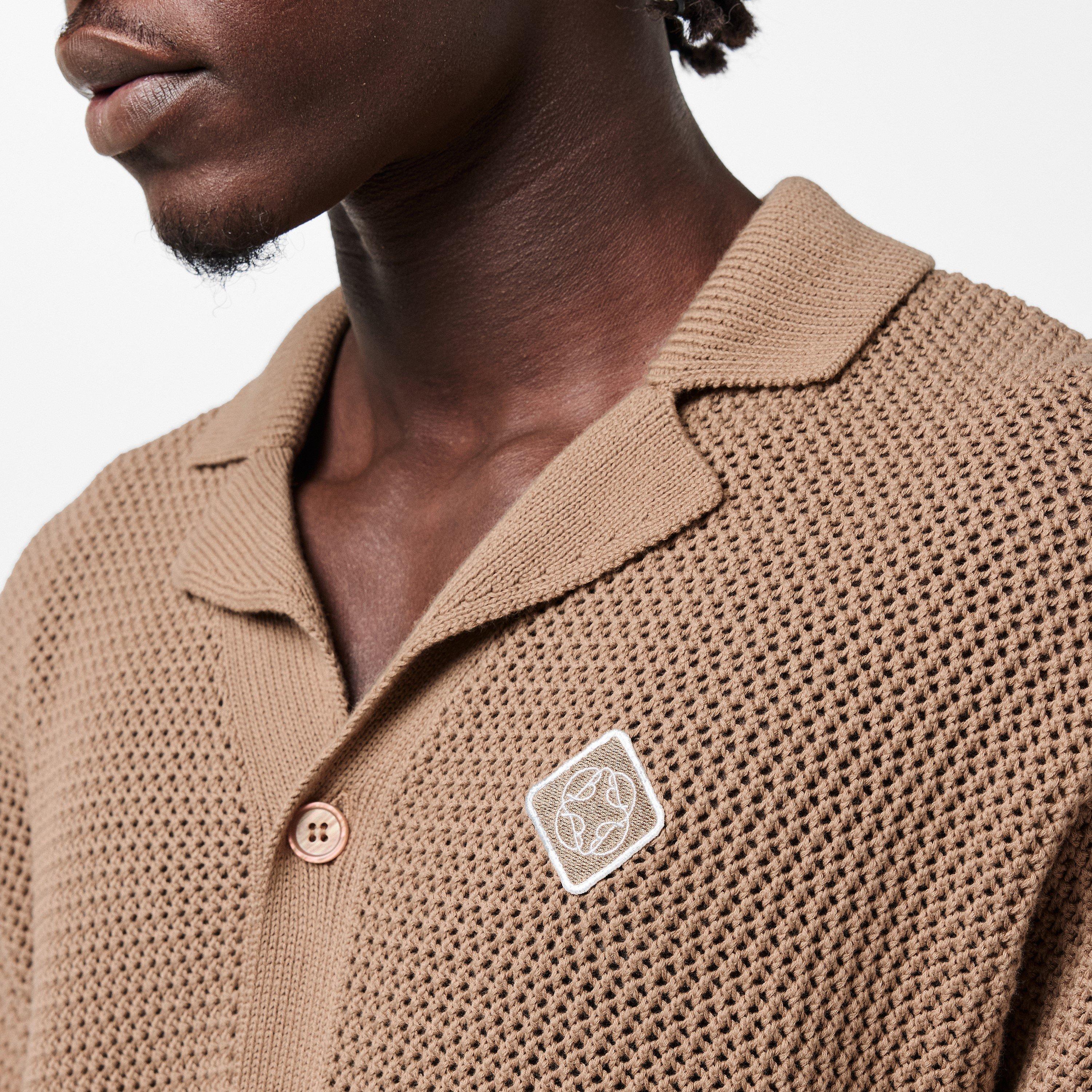 Beige - BELIER - Crochet Shirt - 5