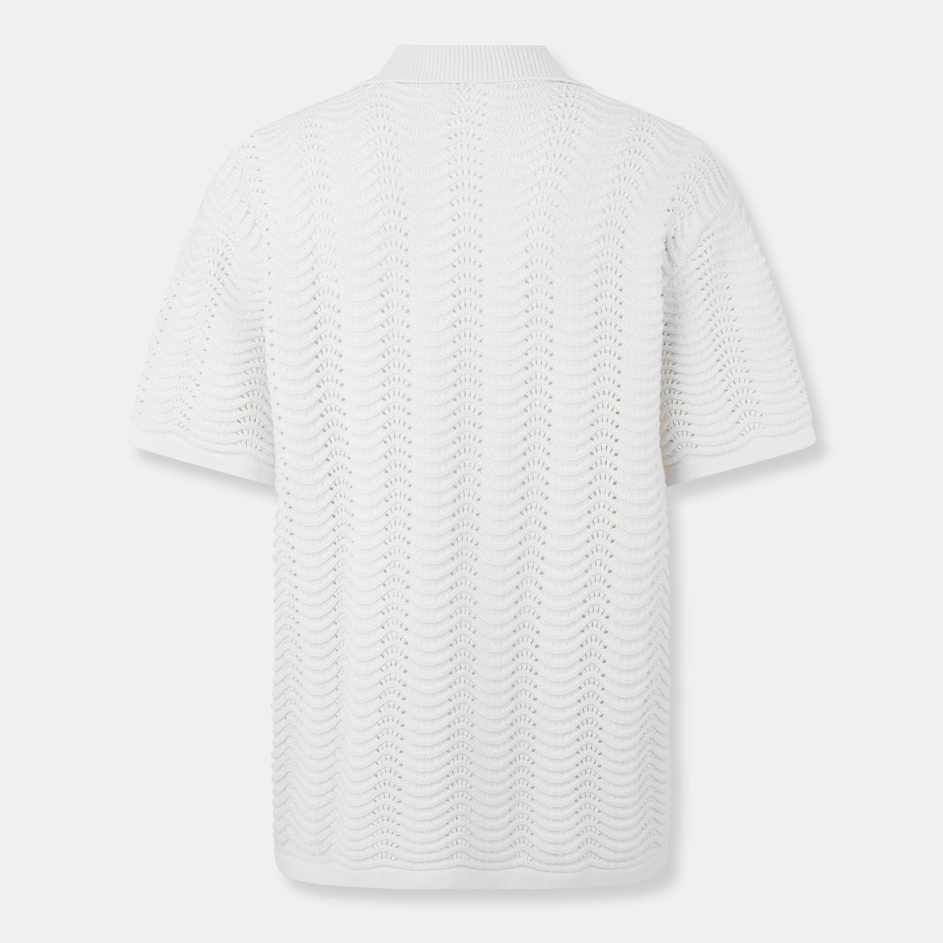 White - BELIER - Men's Short-Sleeve Plain Shirt - 2