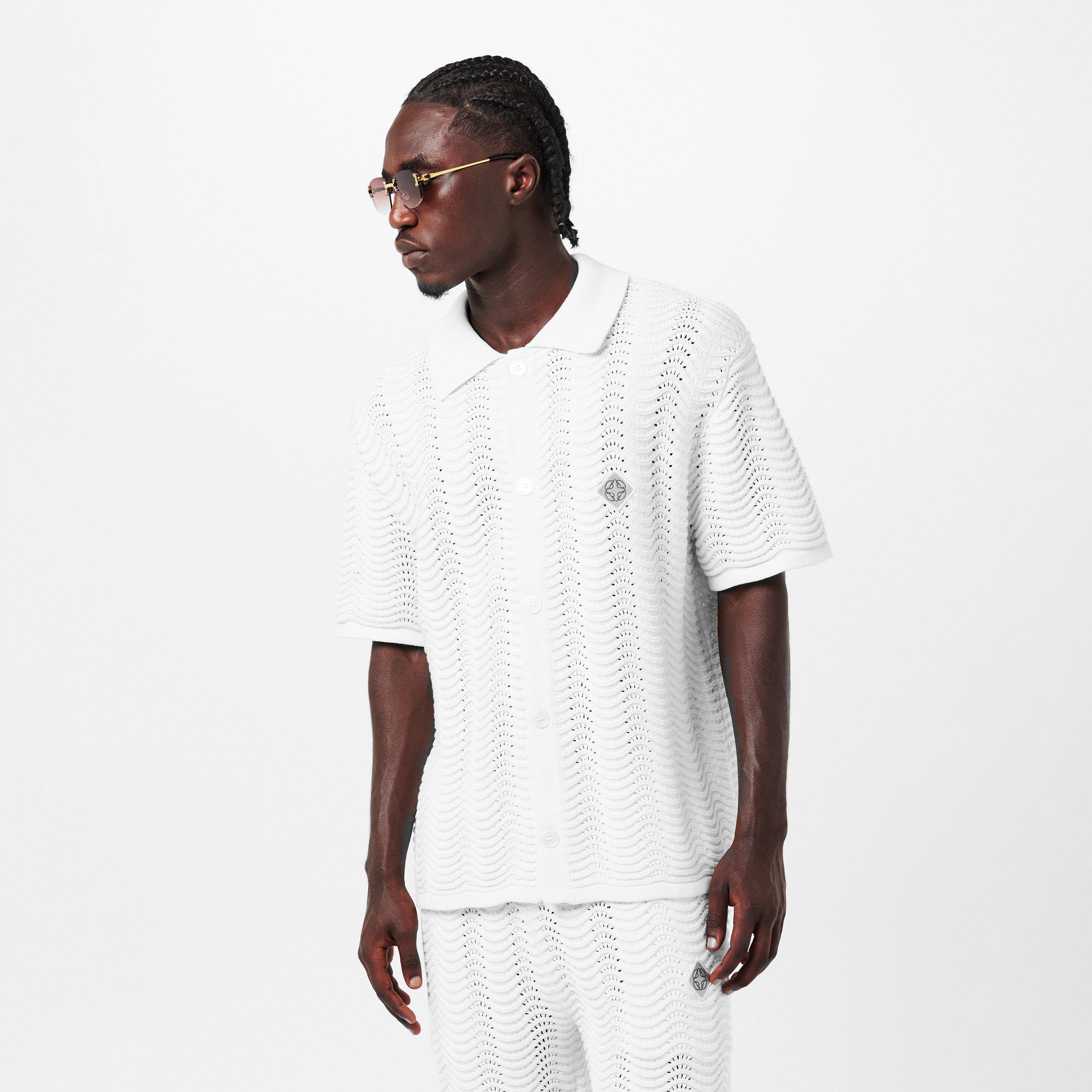 White - BELIER - Men's Short-Sleeve Plain Shirt - 3